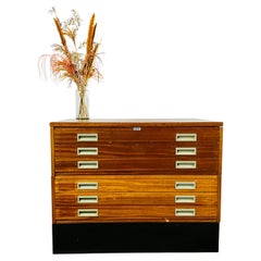 Vintage Mid Century Two-Tier Architects Plan Chest by Abbess, 1960s