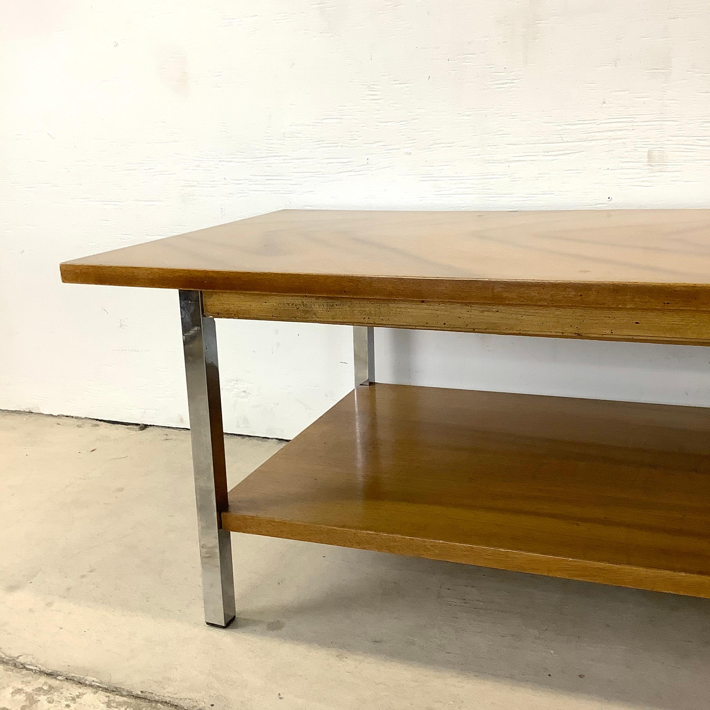 Unknown Midcentury Two Tier Coffee Table For Sale