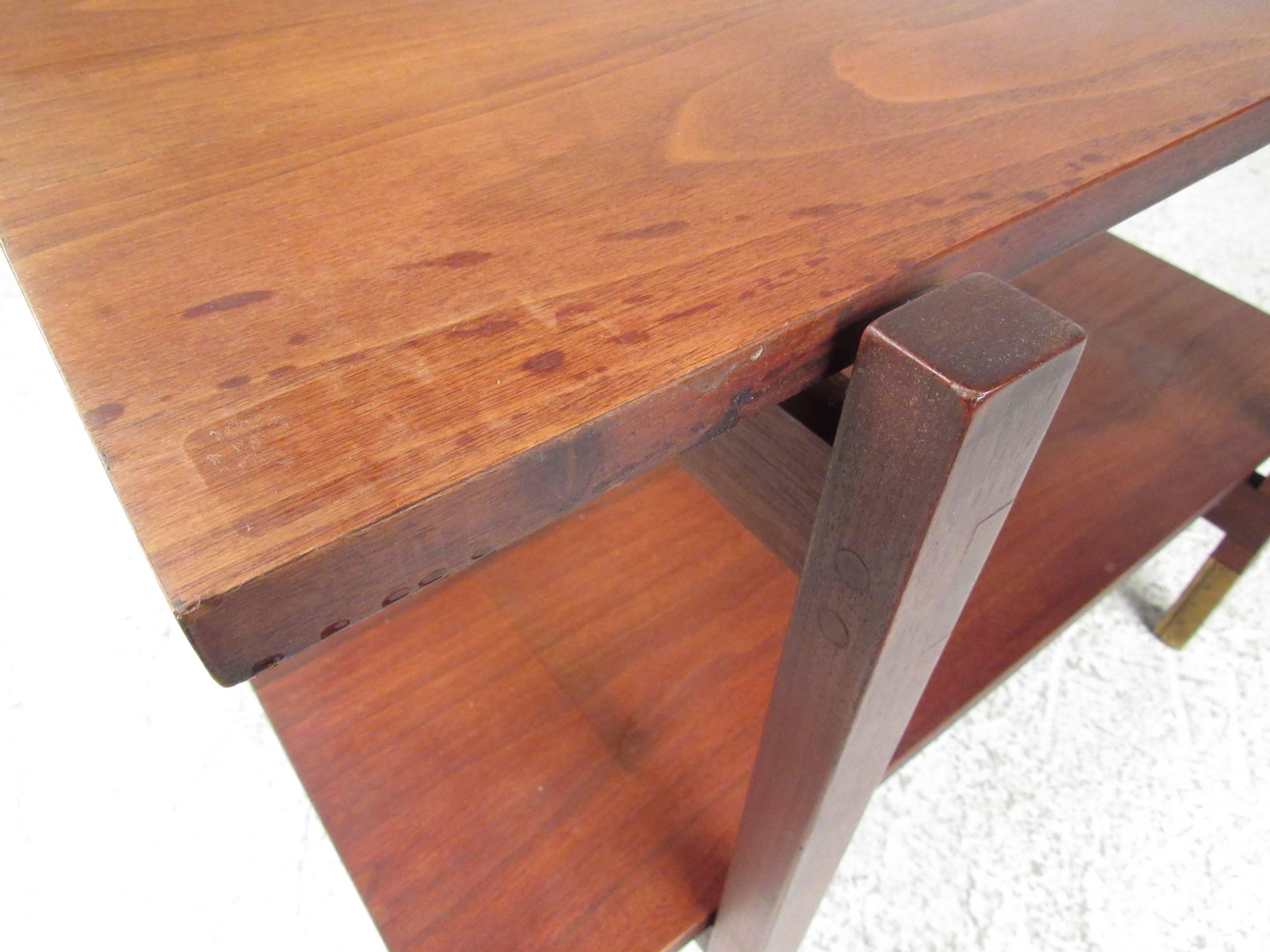 two tier mcm end table
