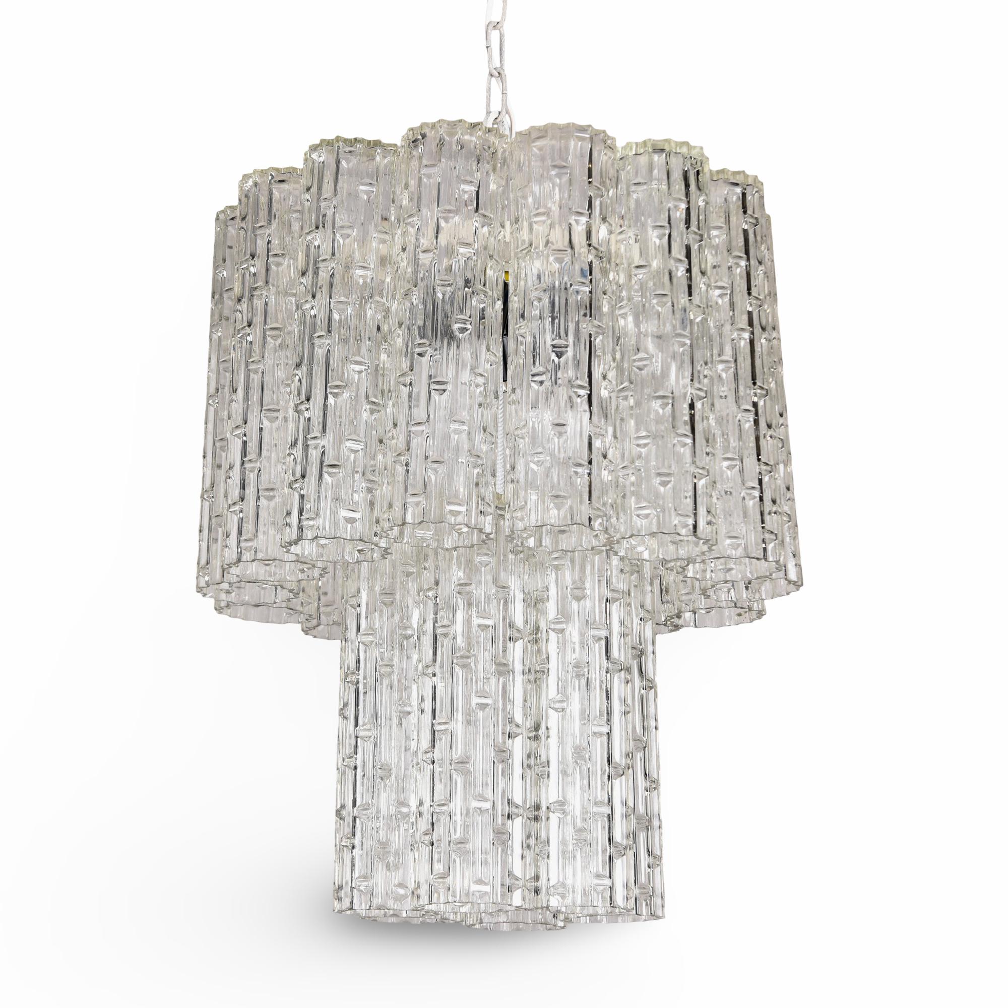 Lustre italien de style Tronchi à deux étages, attribué à Toni Zuccheri en vente 5