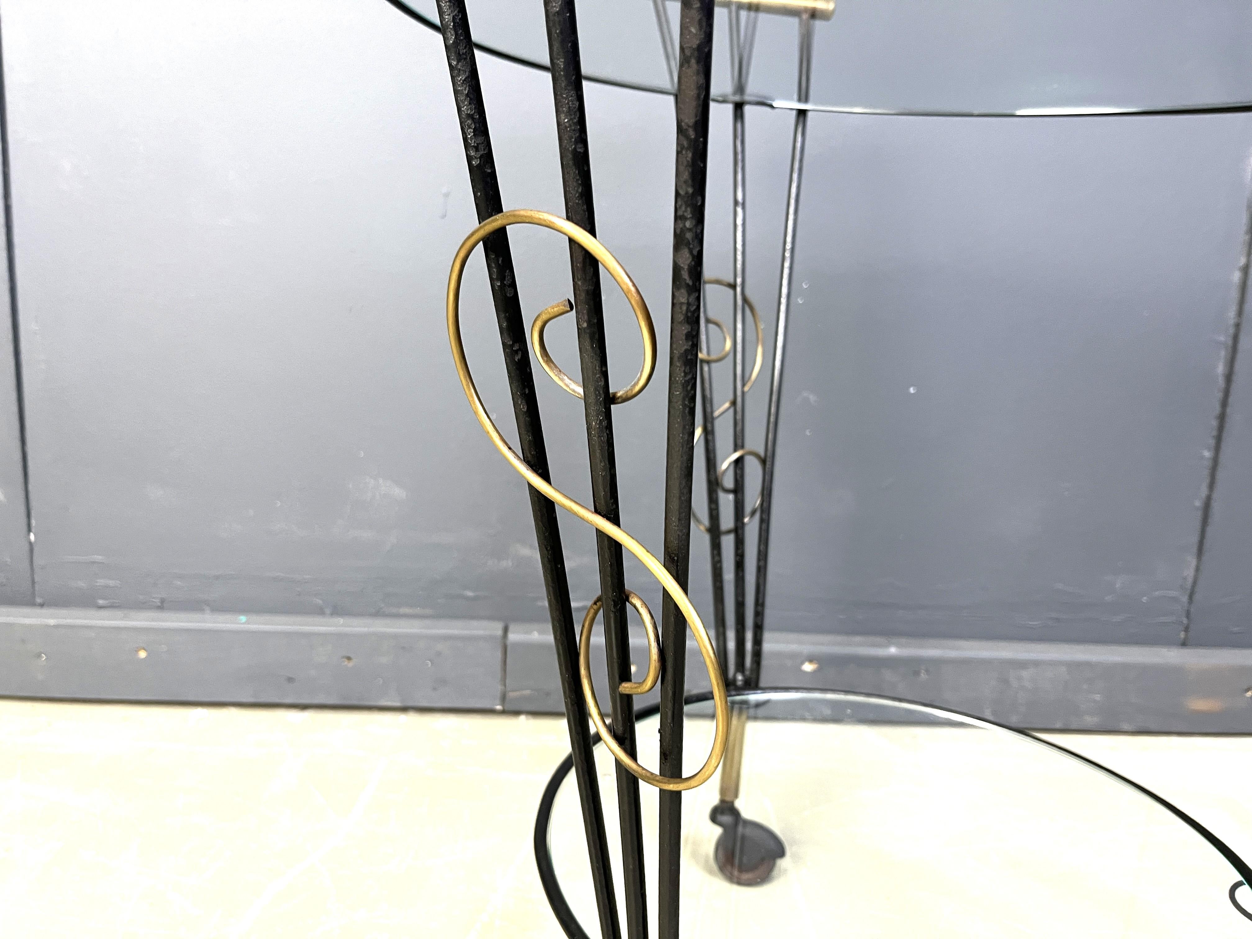 Mid century two tier italian trolley, 1950s (Italienisch) im Angebot