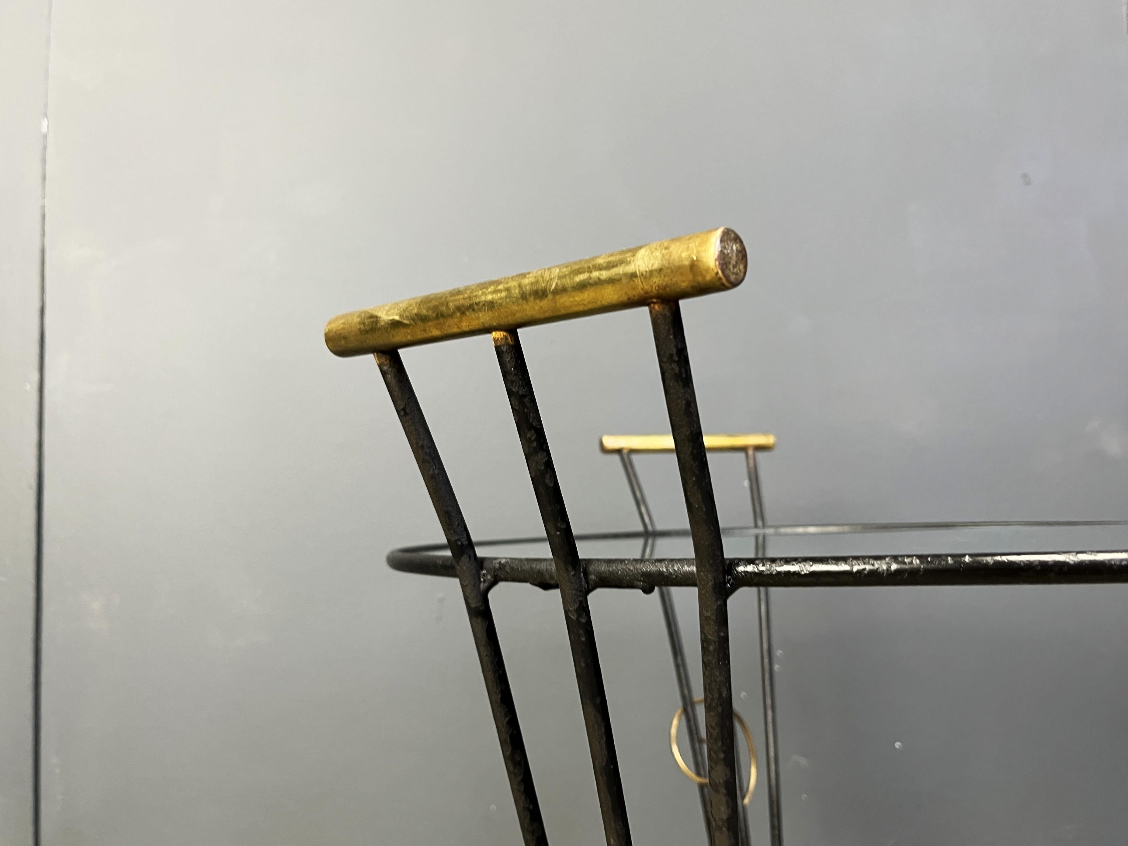 Mid century two tier italian trolley, 1950s im Zustand „Gut“ im Angebot in Leuven, Vlaams Gewest