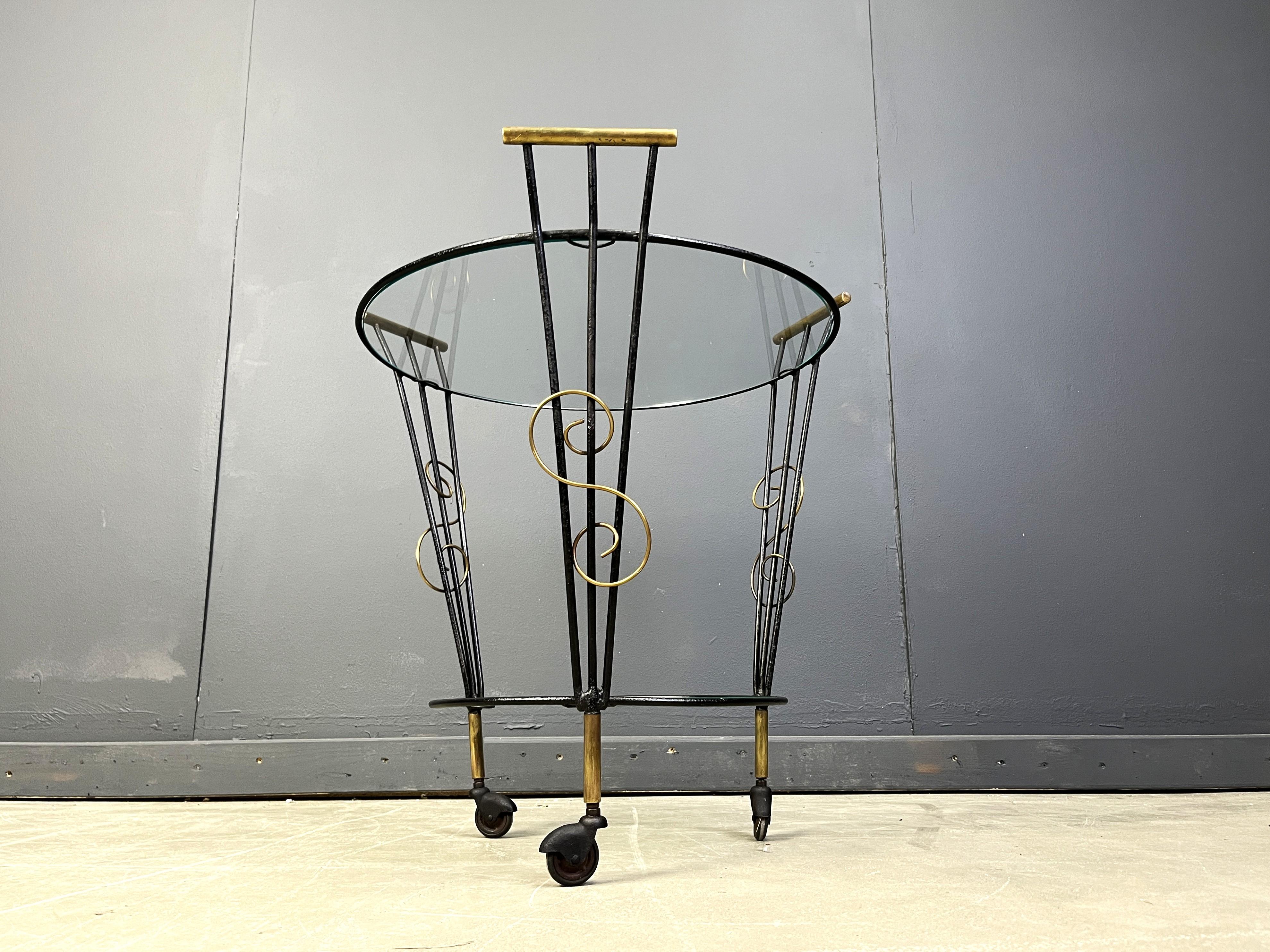 Mid century two tier italian trolley, 1950s im Angebot 1