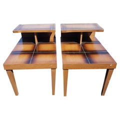 Mid Century Two Tier Laminate Top Side Tables, Circa 1960s