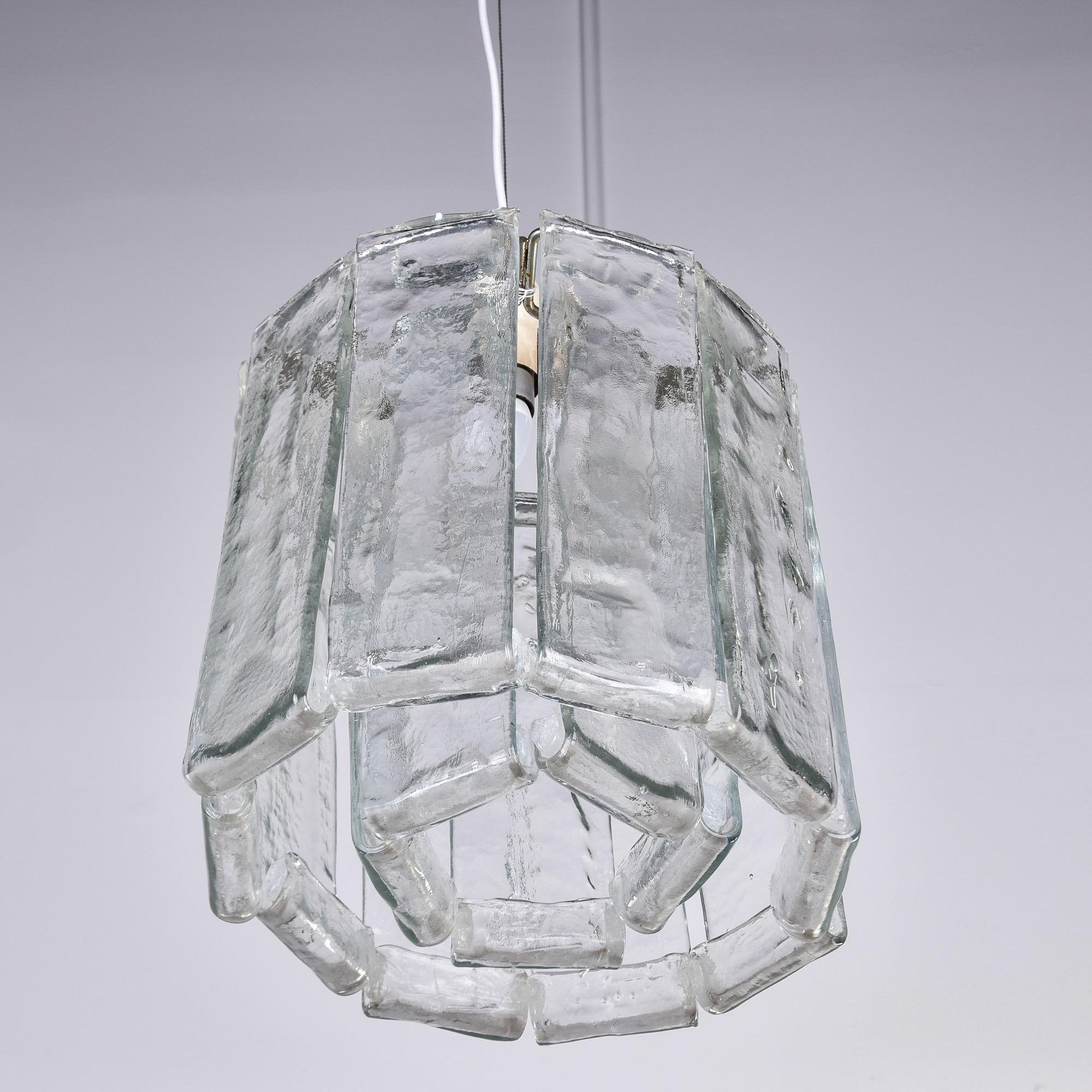 Mid-Century Modern Mid Century Two Tier Murano Glass Light Fixture Attrib to Barovier For Sale