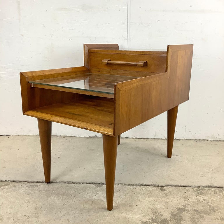 Midcentury Two Tier Sculptural Side Table For Sale at 1stDibs