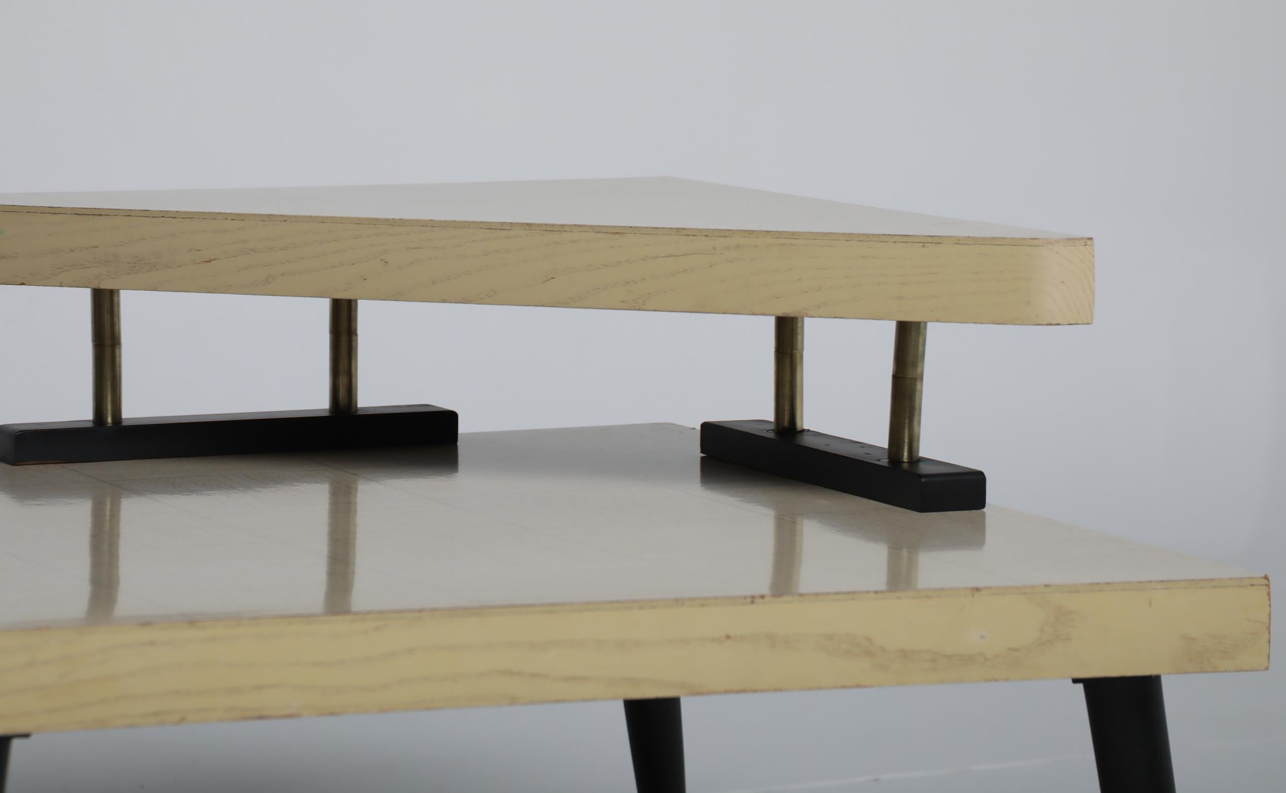 Métal Mid-Century Two-Tier Side Table, 1950s en vente