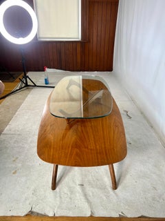 Mid century Two Tier Sculptural Walnut Coffee Table