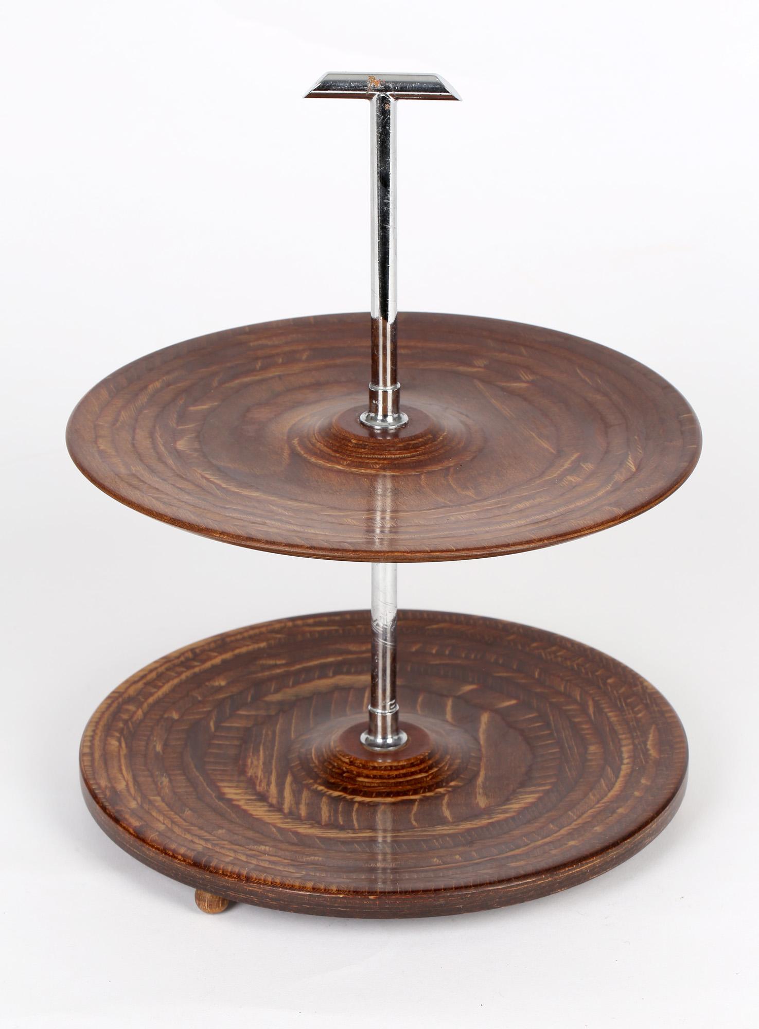 wooden tiered cake stand