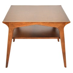 Mid-Century Two-Tier Walnut Table by John Van Koert for Drexel Profile, 1950s