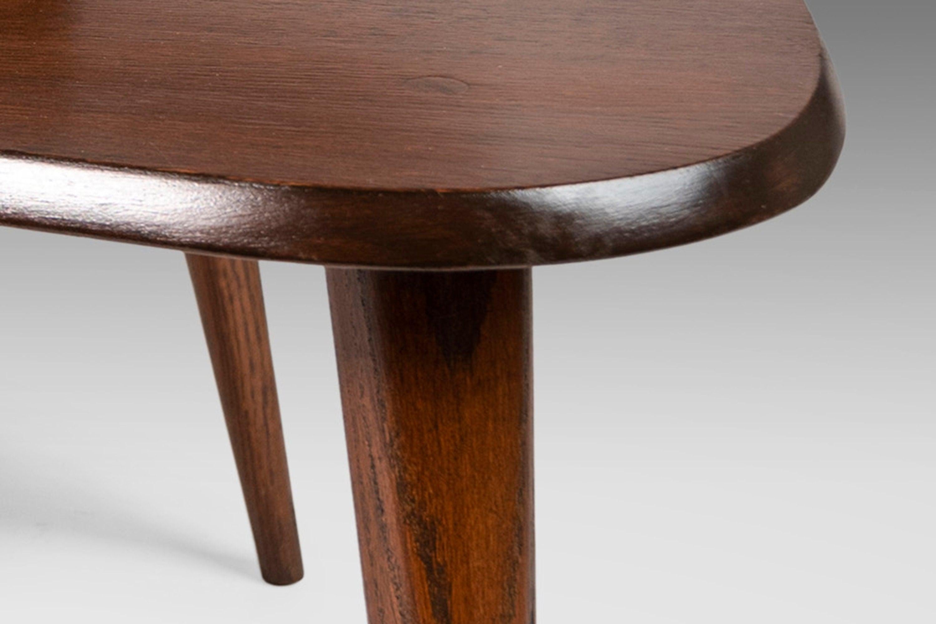 Mid Century Two-Tiered Coffee Table in Oak Stained Walnut after Paul Laszlo 2