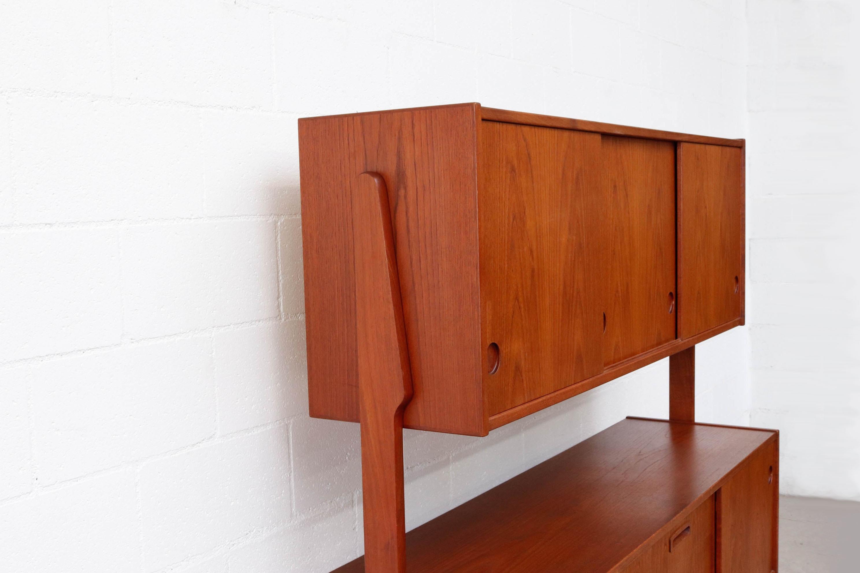 Mid-Century Two Tiered Danish Teak Sideboard 1