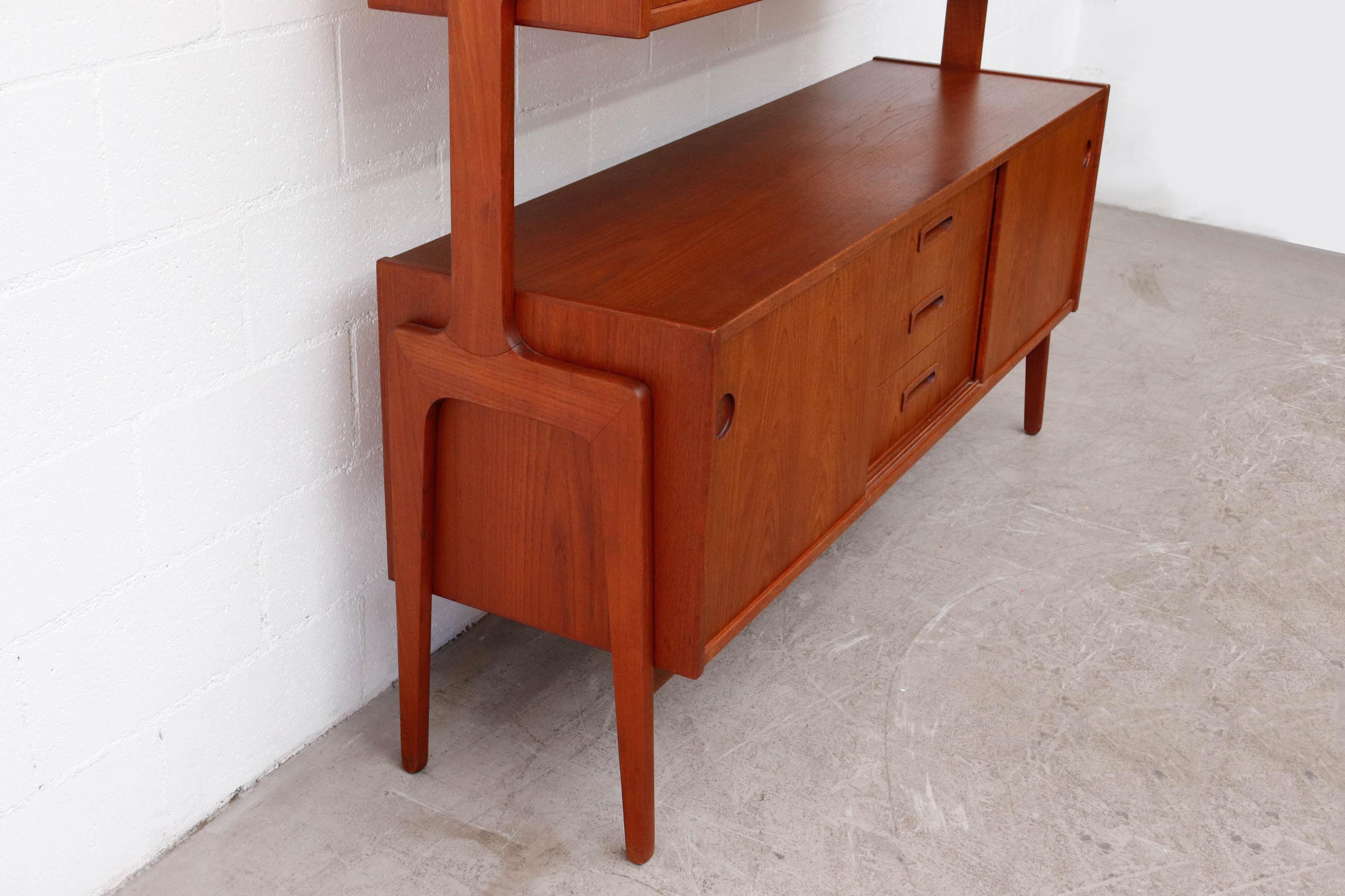 Mid-Century Two Tiered Danish Teak Sideboard 2