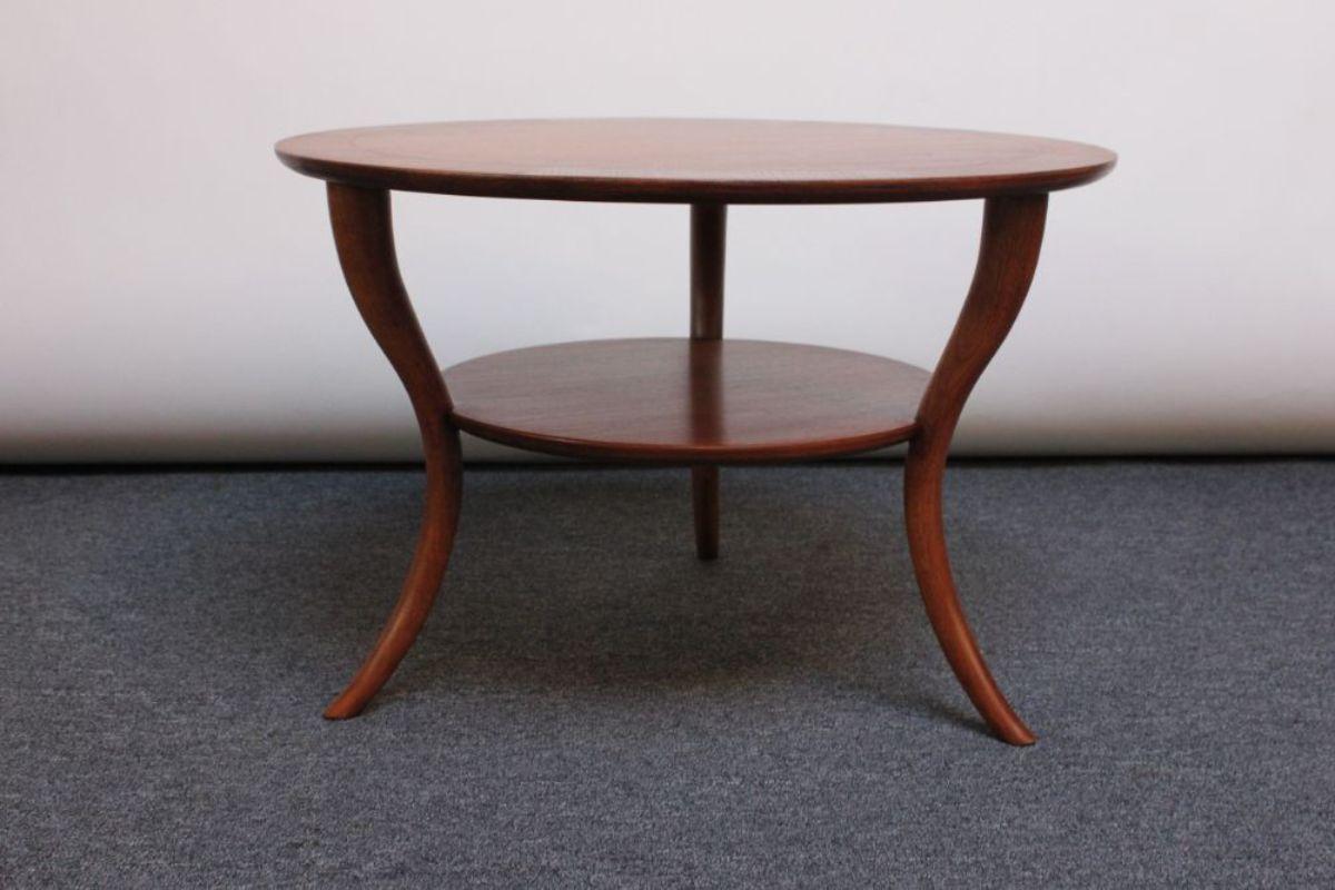 American Mid-Century Two-Tiered Klismos Coffee / Cocktail Table by Robsjohn-Gibbings