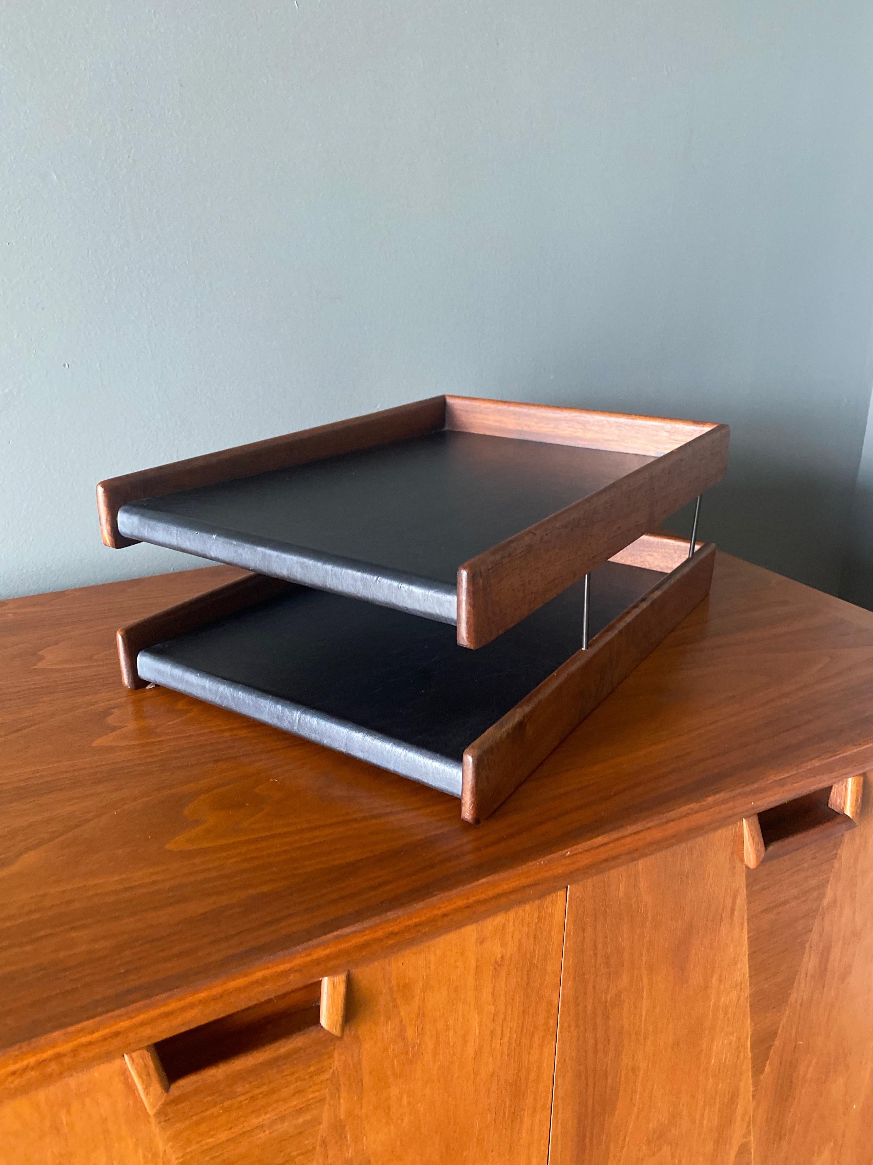 Mid Century Two Tiered Letter Tray, Circa 1960 2