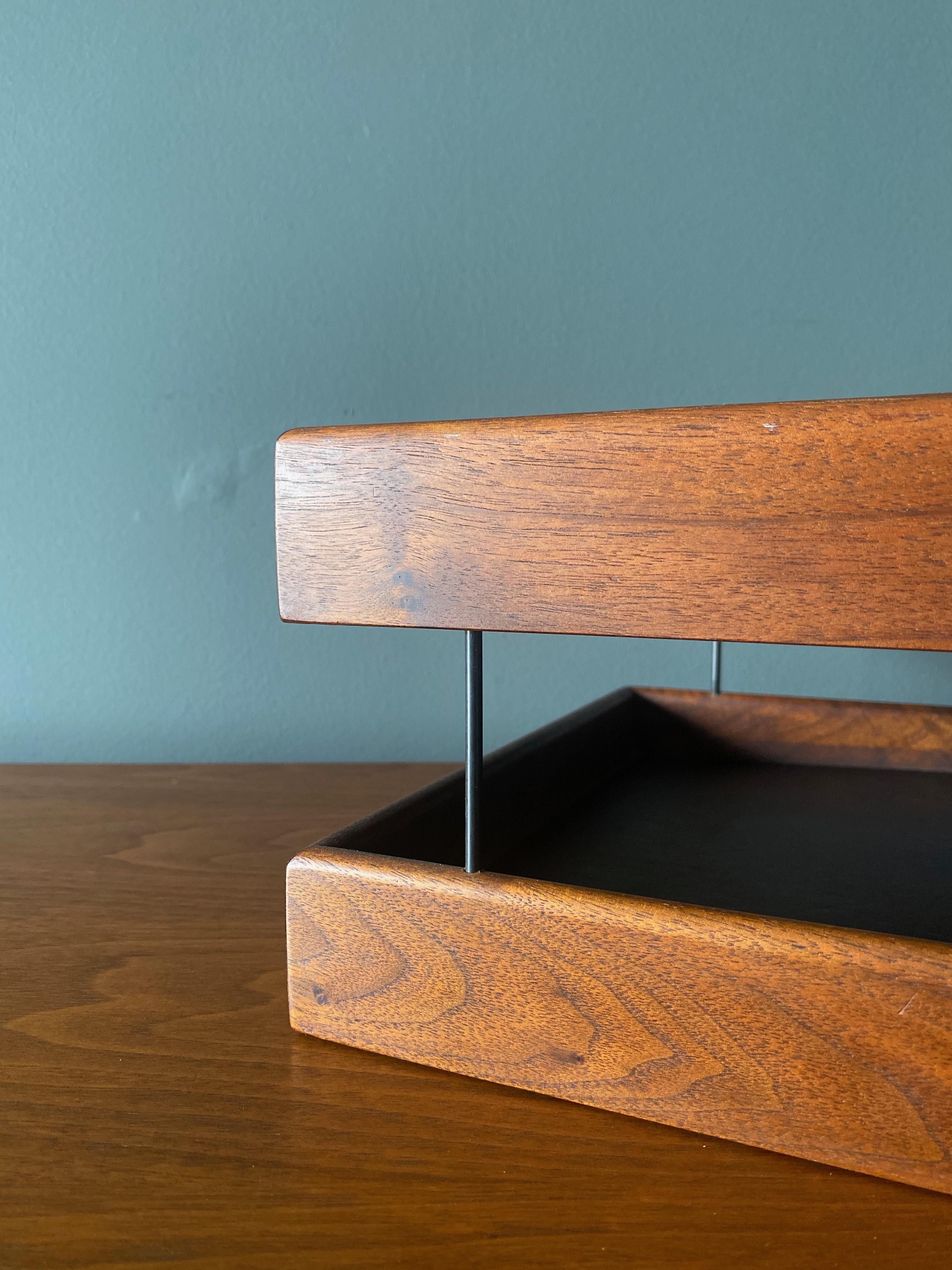 Mid Century Two Tiered Letter Tray, Circa 1960 3