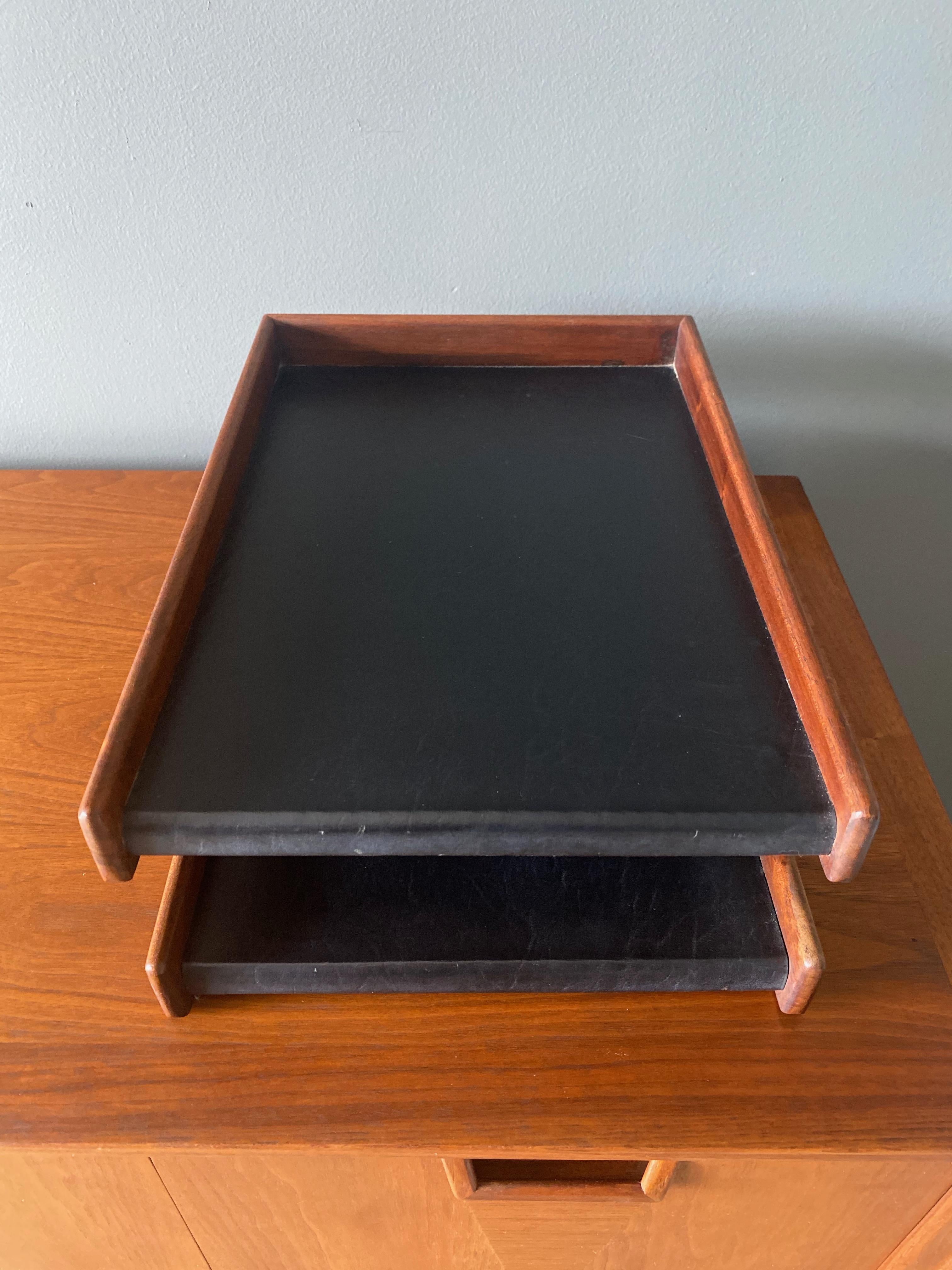 Mid Century Two Tiered Letter Tray, Circa 1960 9