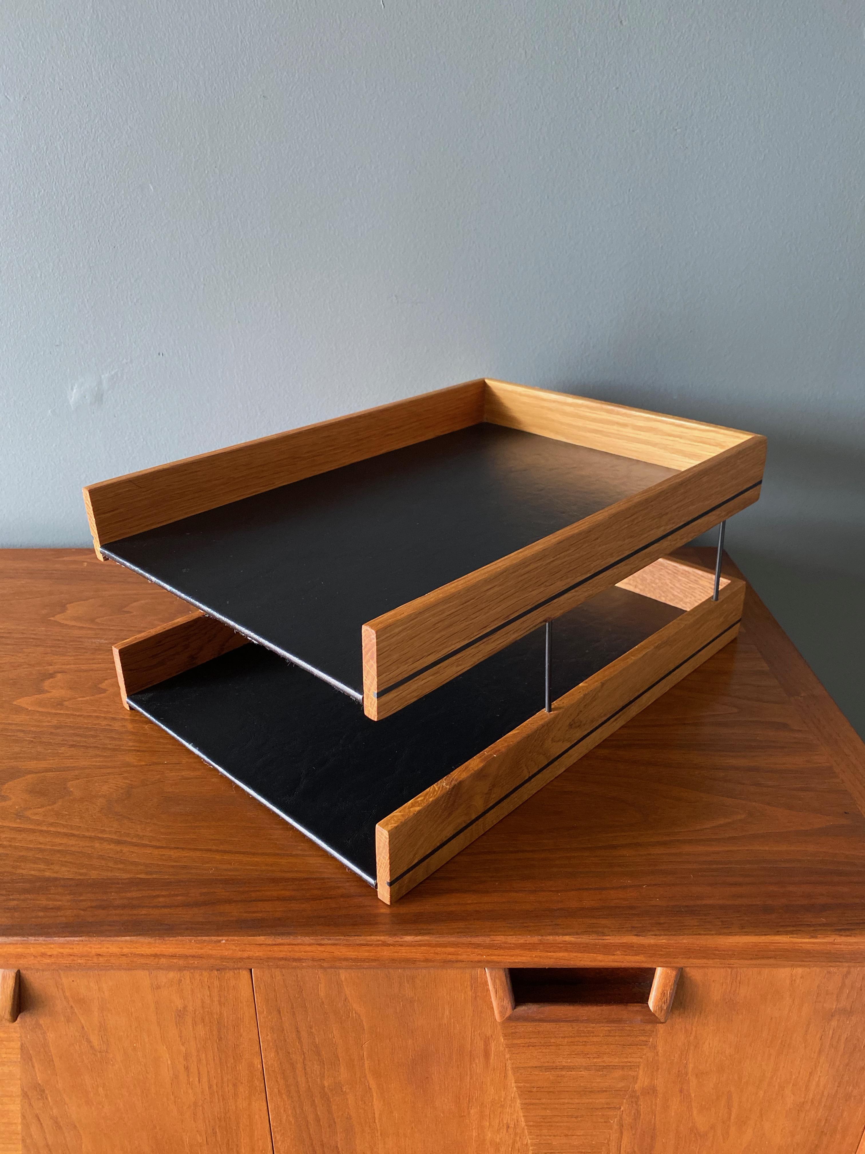 Mid Century Two Tiered Letter Tray, circa 1960 10