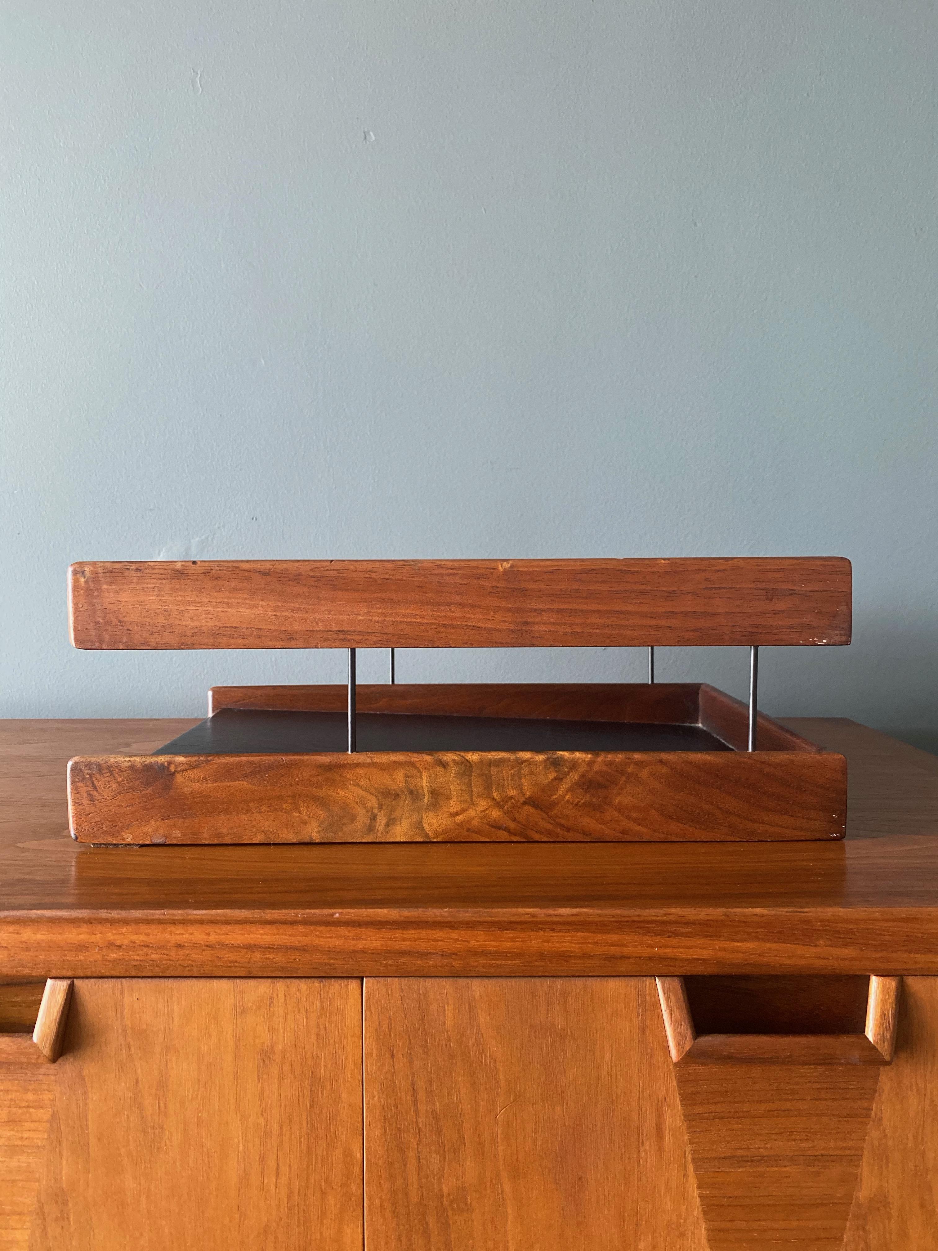 Mid century two tiered letter tray, Circa 1960.