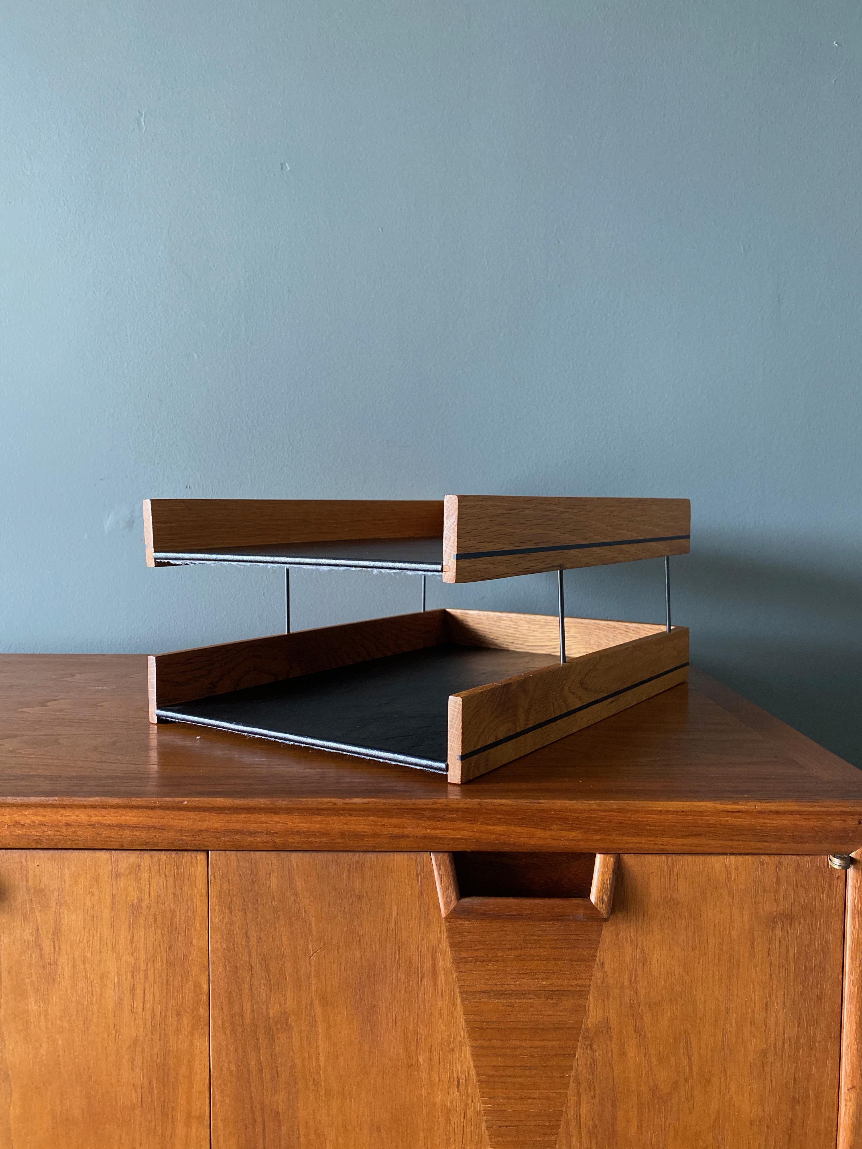 American Mid Century Two Tiered Letter Tray, circa 1960