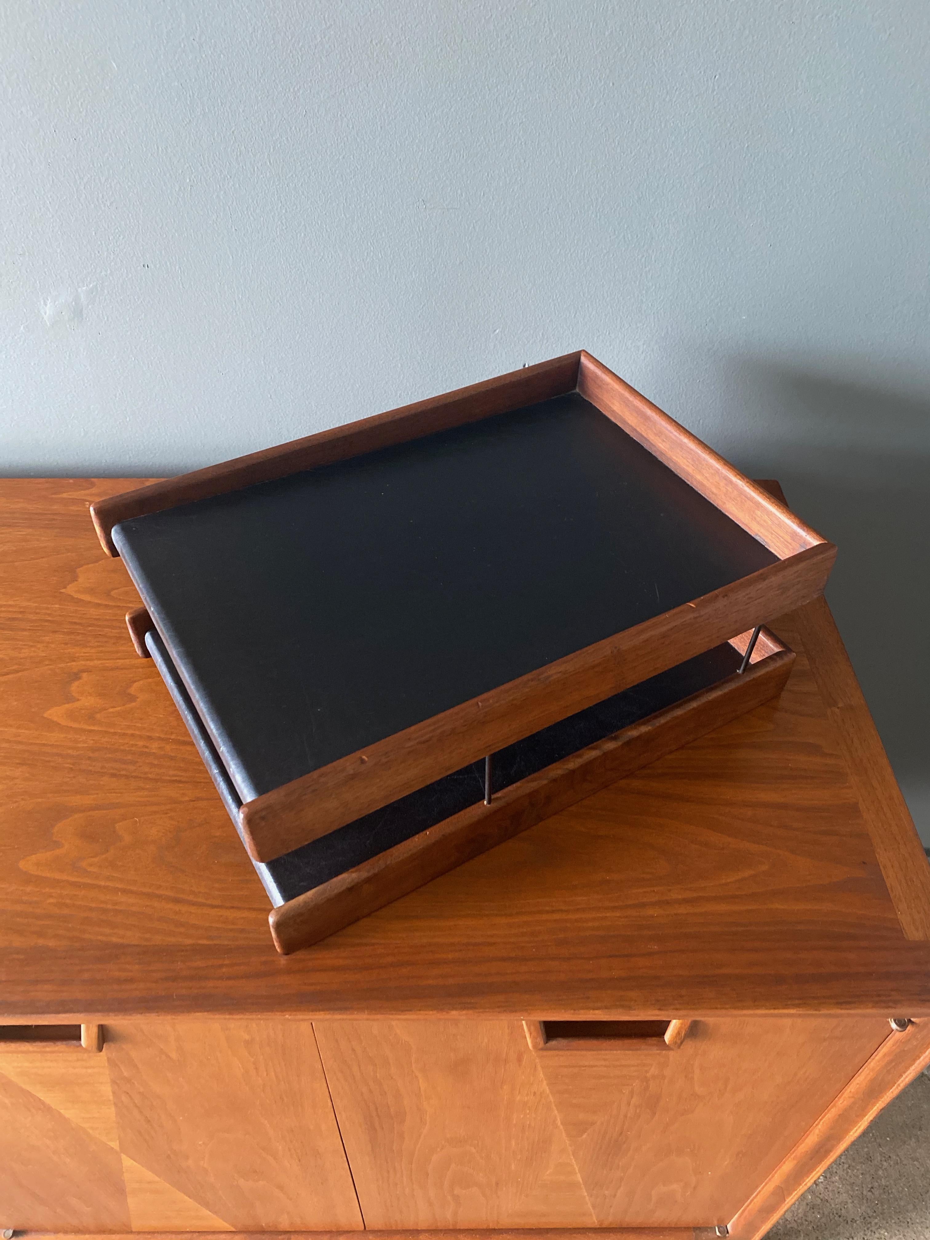20th Century Mid Century Two Tiered Letter Tray, Circa 1960