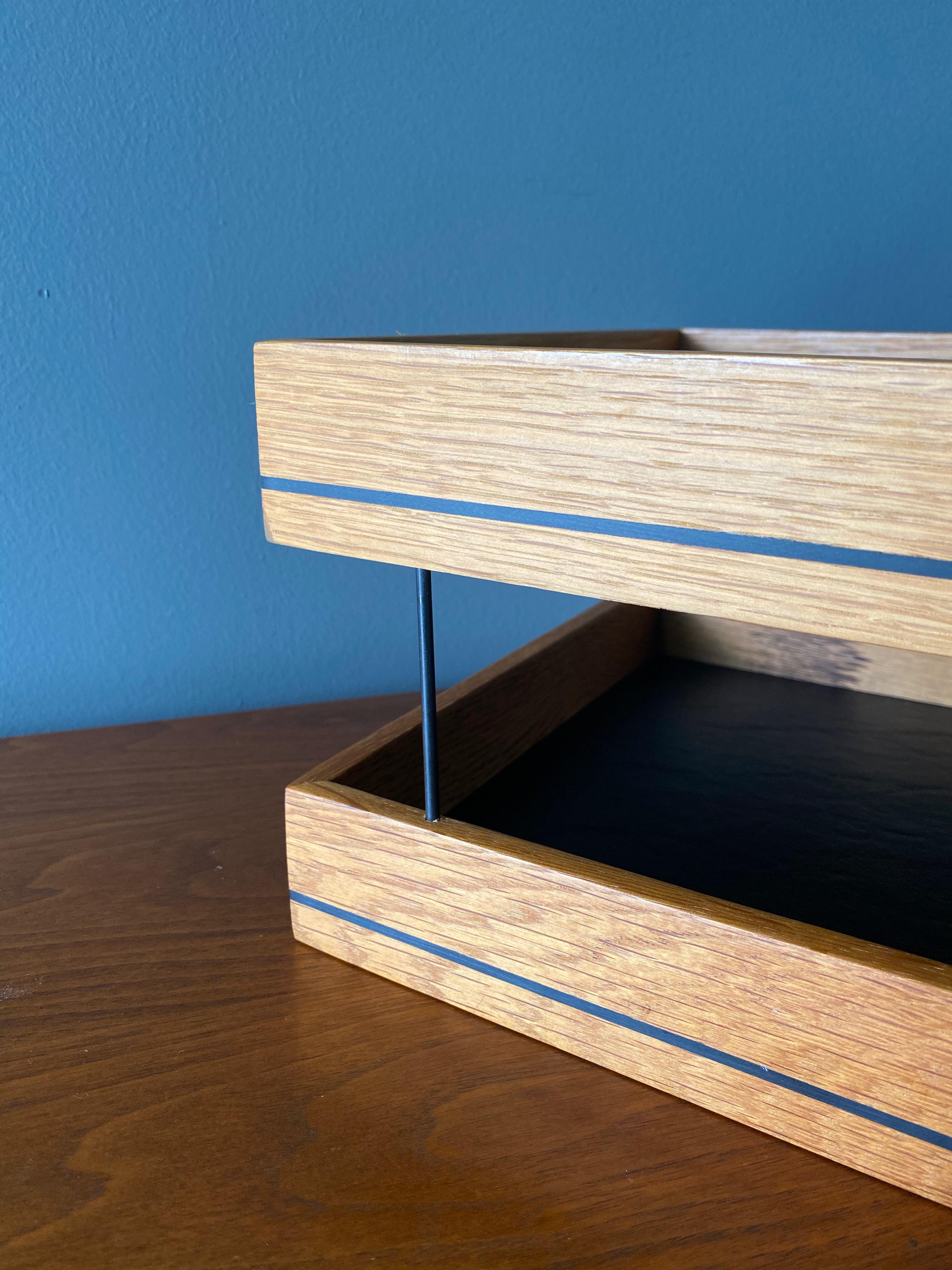 Mid Century Two Tiered Letter Tray, circa 1960 2