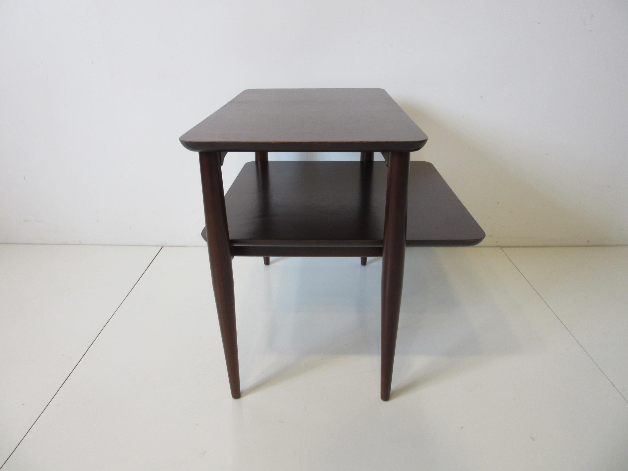 two tiered side table