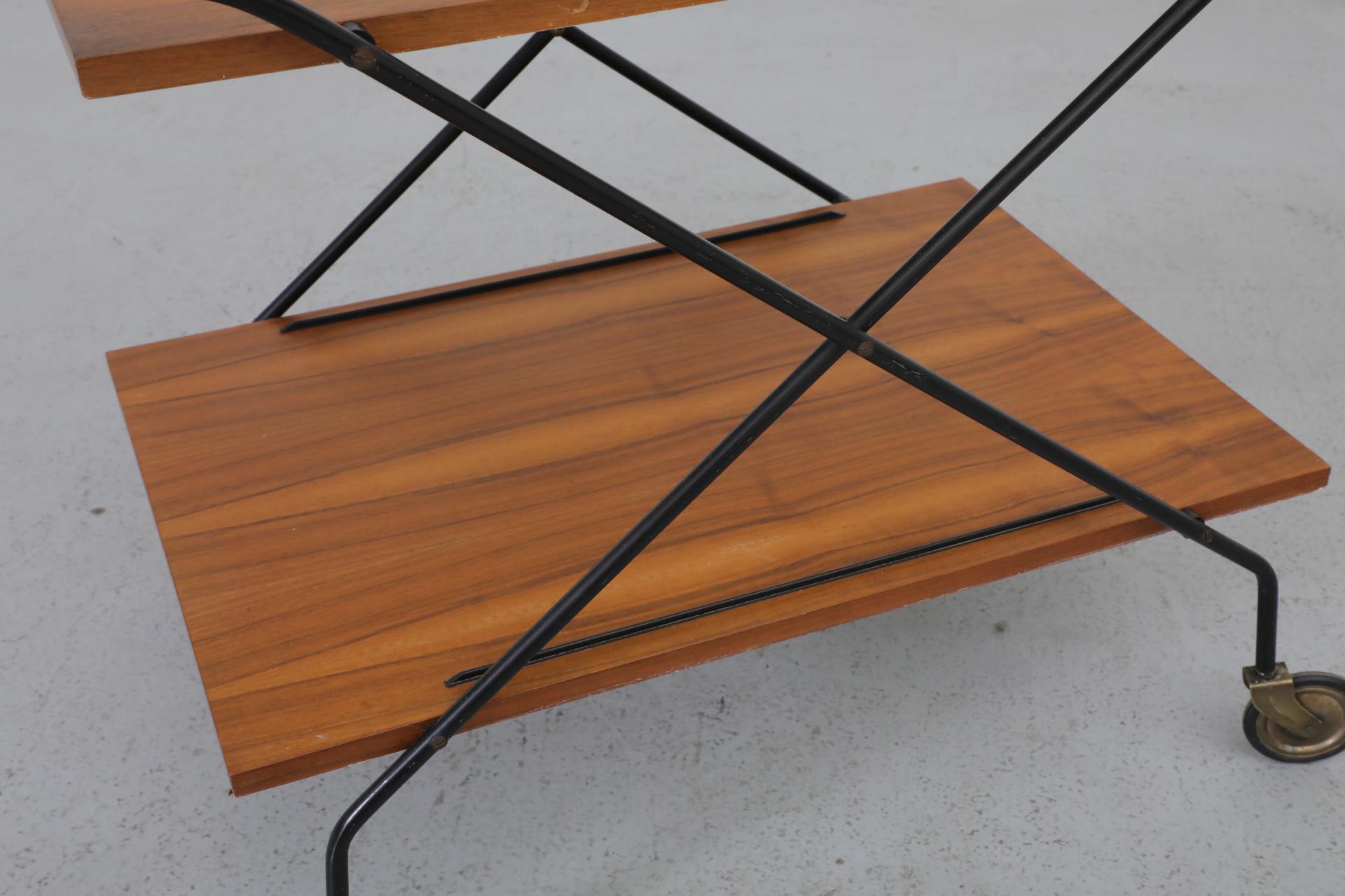 Mid-Century Two-Tiered Teak Bar Cart by Paul Nagel for Jie Gantofta, 1960s 4