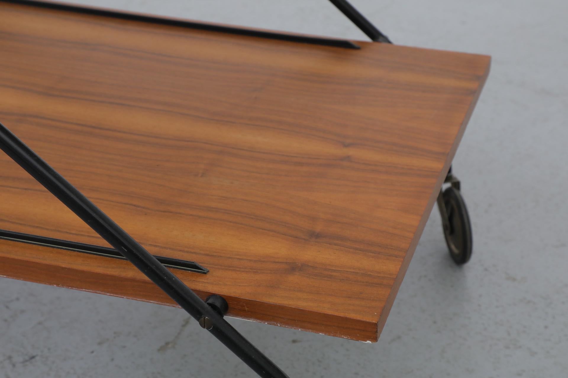 Mid-Century Two-Tiered Teak Bar Cart by Paul Nagel for Jie Gantofta, 1960s 6