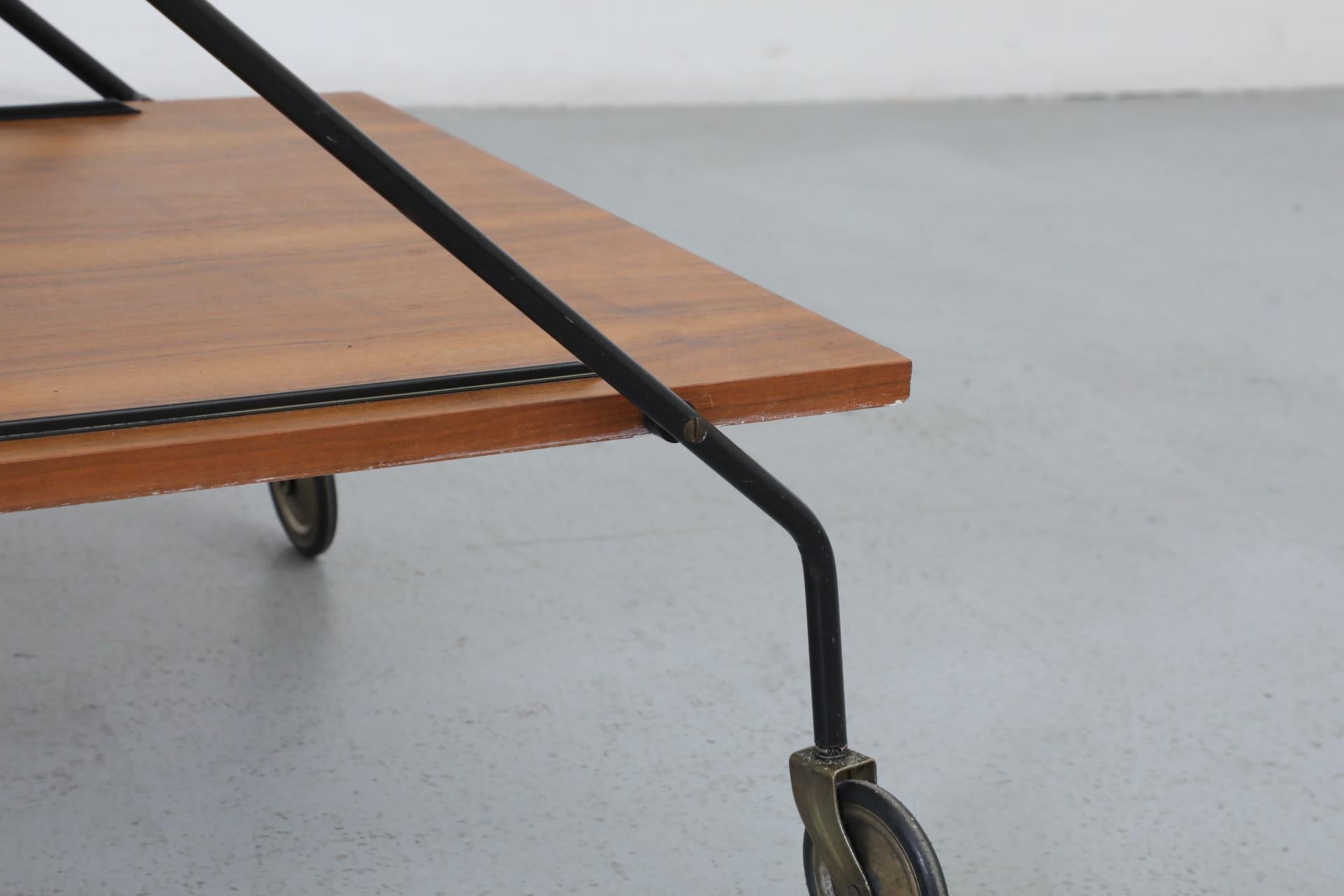 Mid-Century Two-Tiered Teak Bar Cart by Paul Nagel for Jie Gantofta, 1960s 8