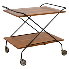 Mid-Century Two-Tiered Teak Bar Cart by Paul Nagel for Jie Gantofta, 1960s