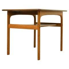 Mid Century Two-Tiered Teak Sidetable by Rasmus Solberg, Norway, 1960s