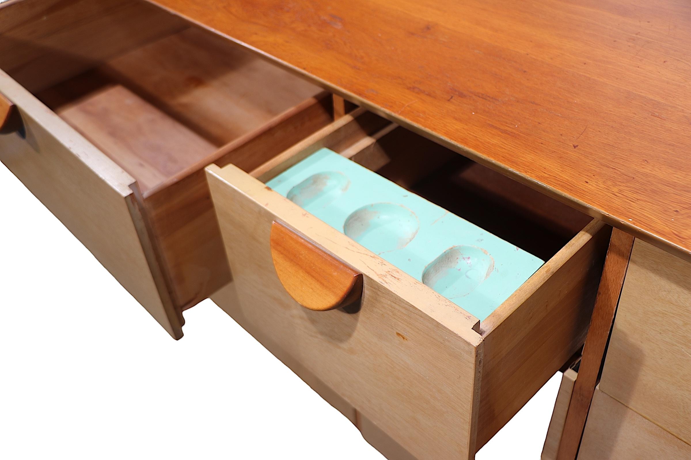 Mid Century Two Tone  9 Drawer Dresser by Basic-Witz 3