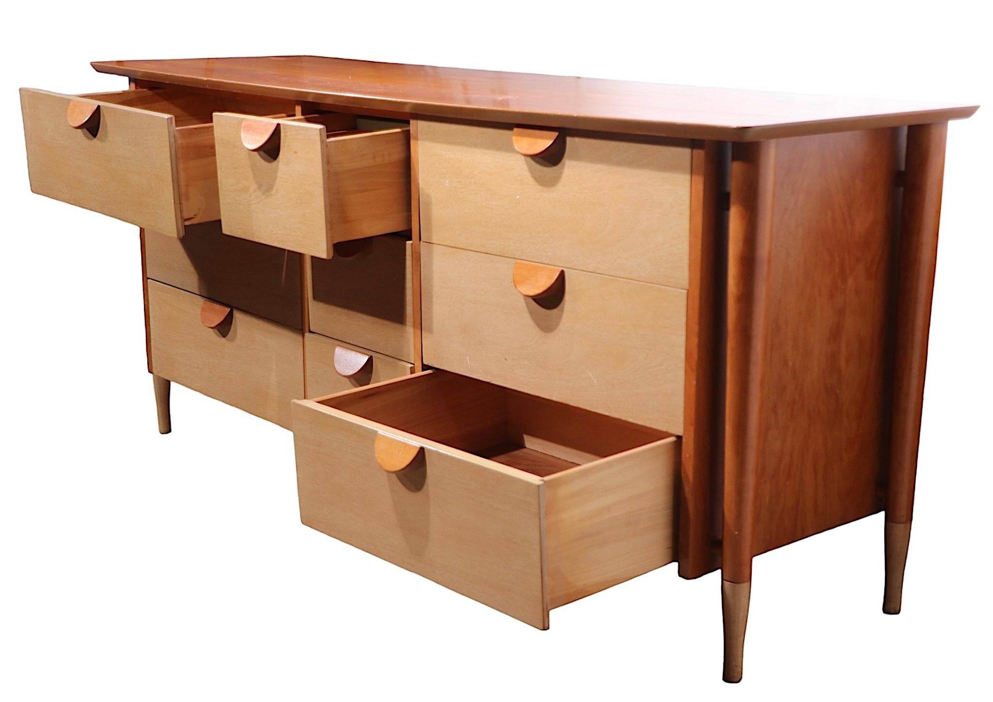 Mid Century Two Tone  9 Drawer Dresser by Basic-Witz 5