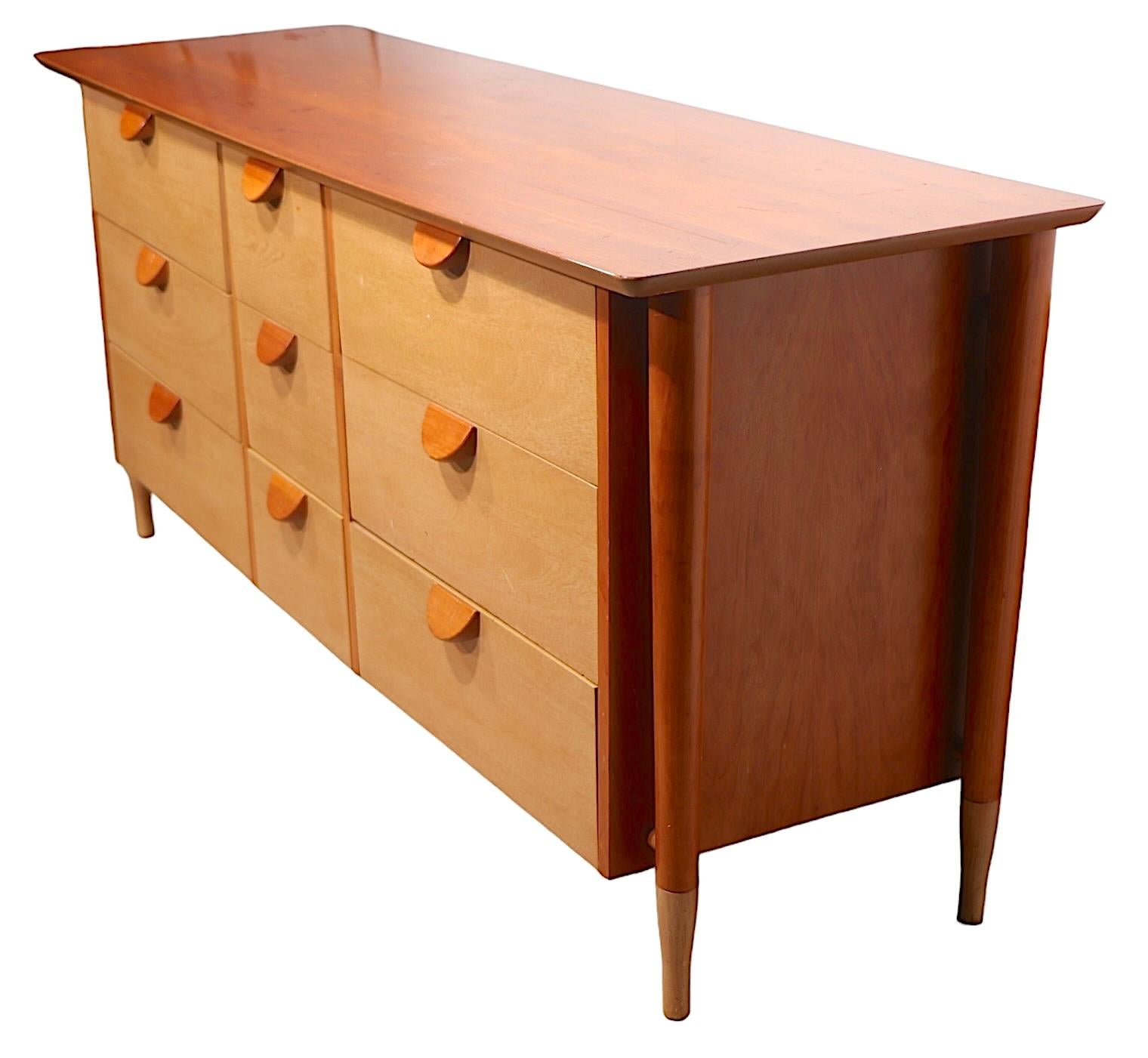 Mid Century Two Tone  9 Drawer Dresser by Basic-Witz 12