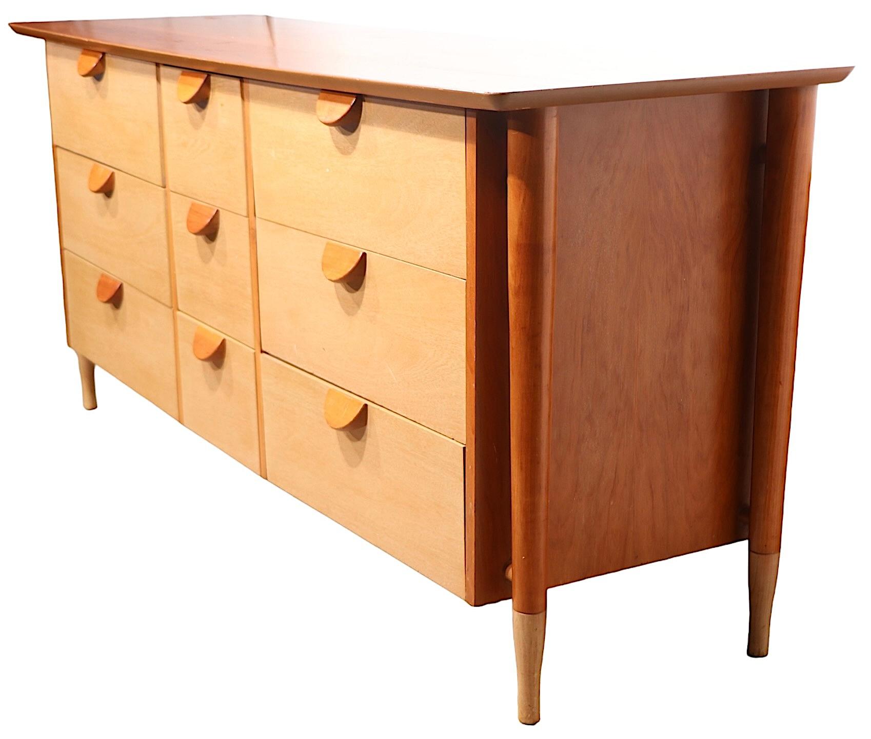 Mid-Century Modern Mid Century Two Tone  9 Drawer Dresser by Basic-Witz