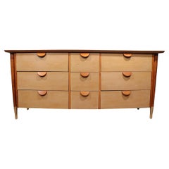 Vintage Mid Century Two Tone  9 Drawer Dresser by Basic-Witz 