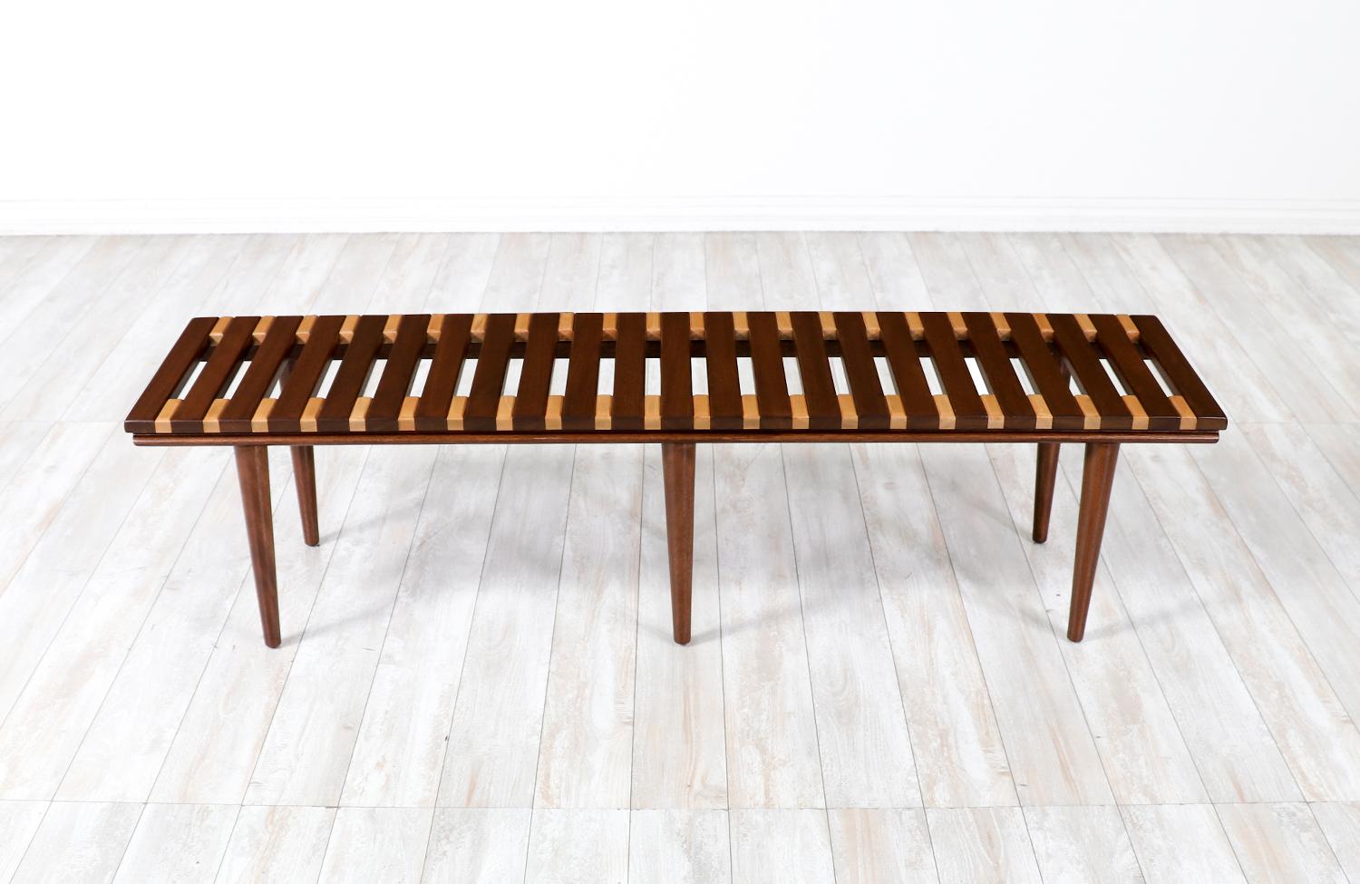 Mid-Century Modern Midcentury Two-Tone Bench / Table by John Keal for Brown Saltman For Sale