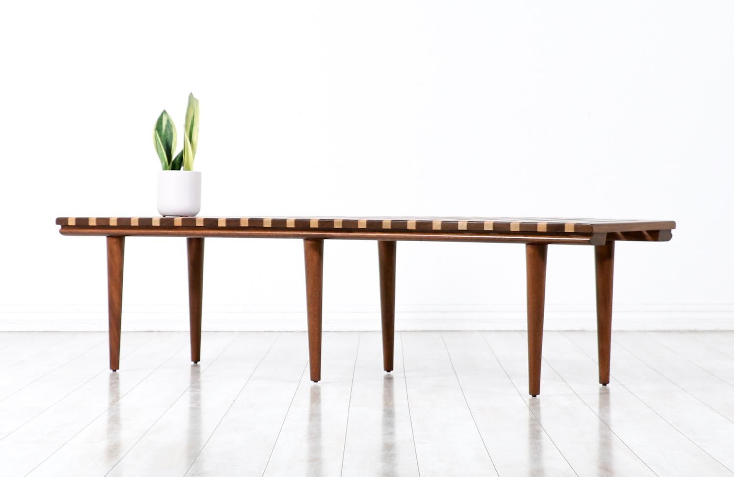 American Midcentury Two-Tone Bench / Table by John Keal for Brown Saltman For Sale