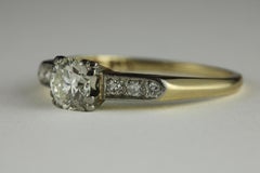 Mid-Century Two-Tone Diamond Engagement Ring