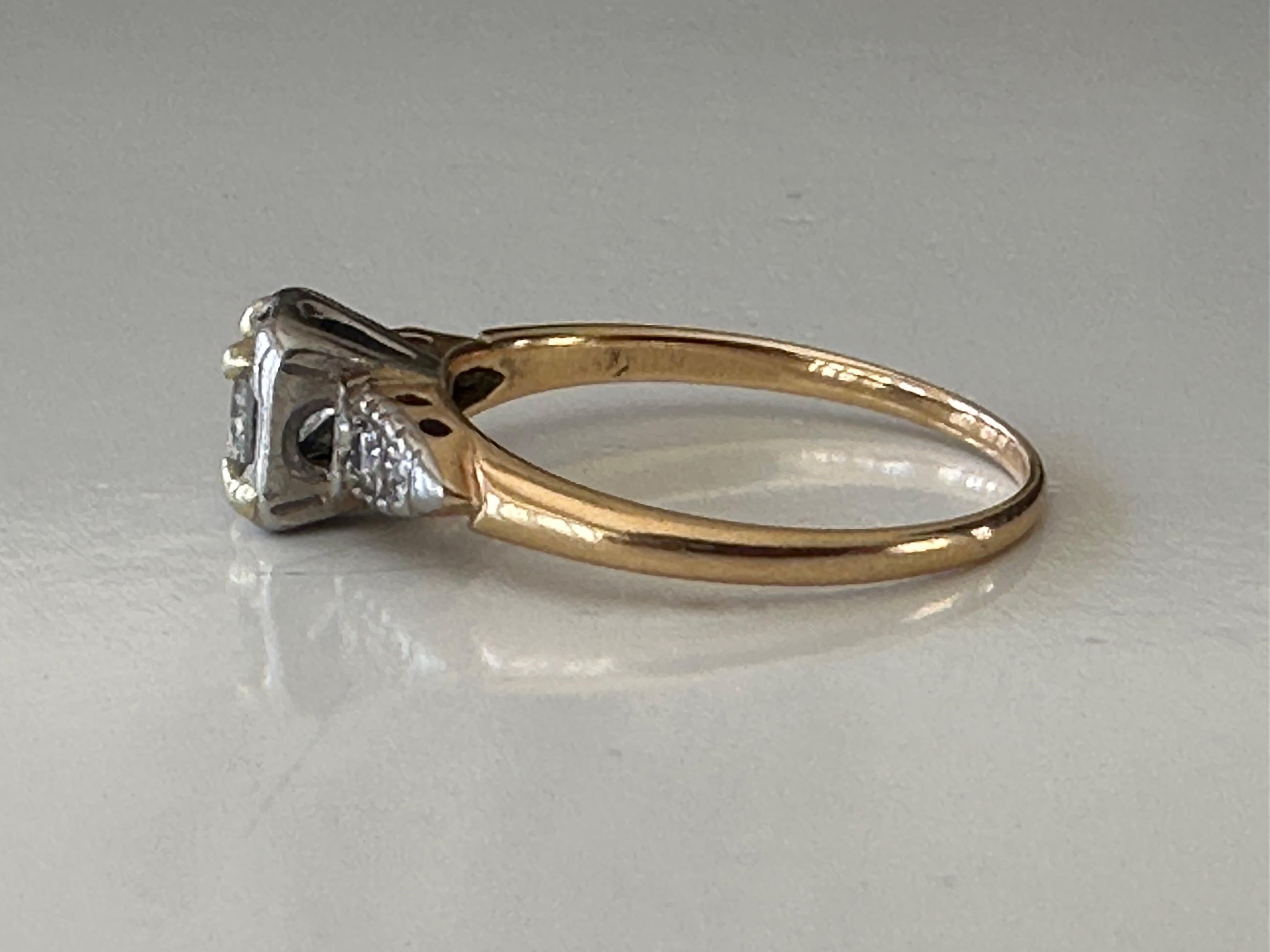 mid century modern engagement rings