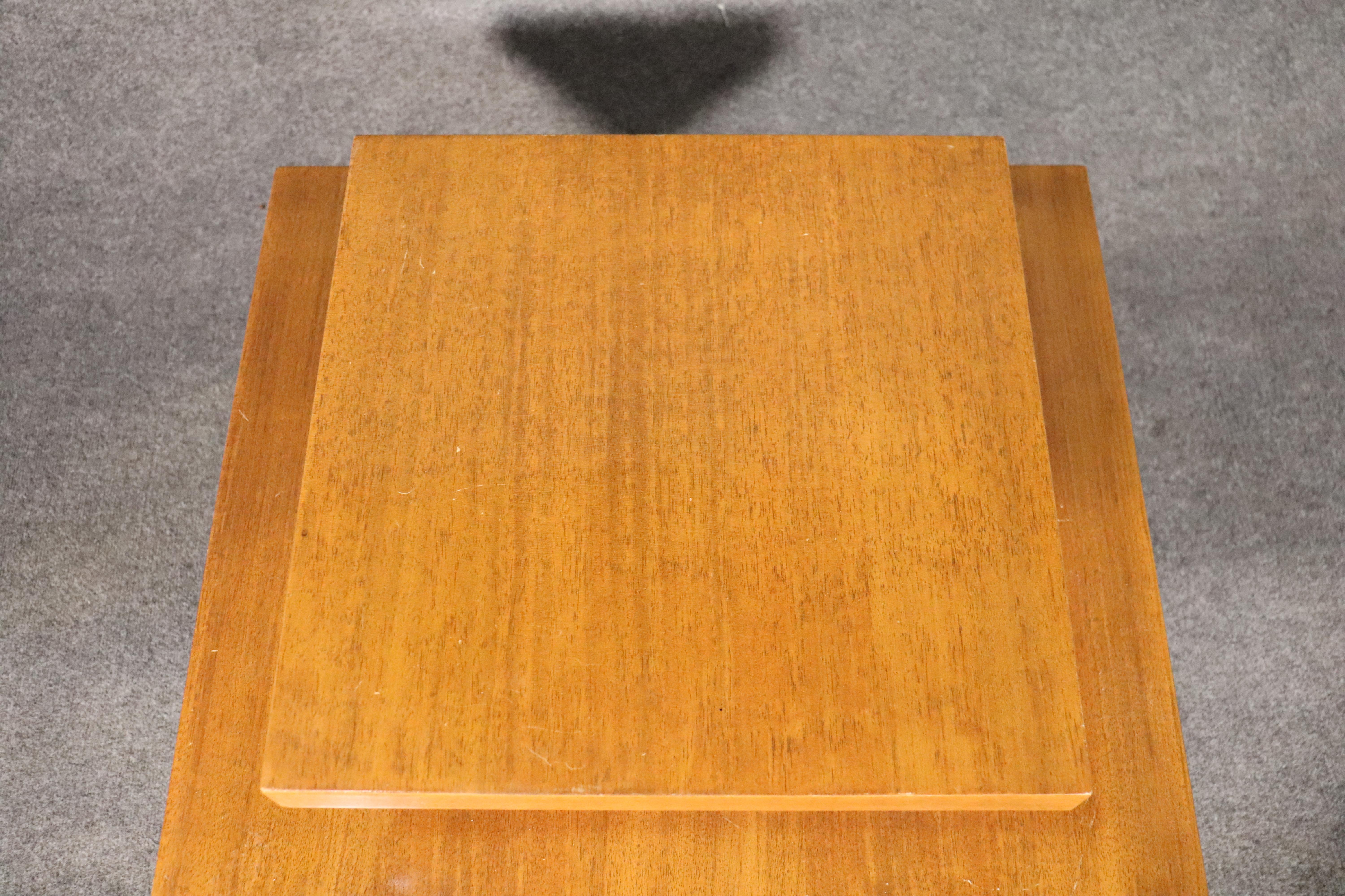 20th Century Mid-Century Two Tone End Table For Sale