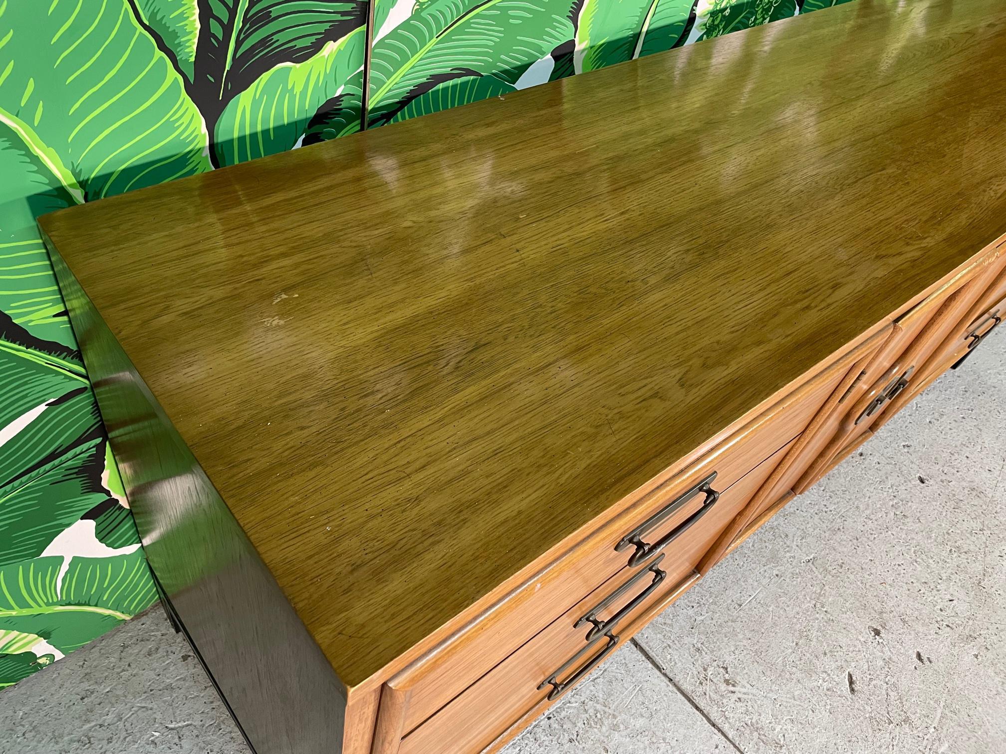 Mid Century Two Toned Legged Dresser or Sideboard For Sale 1