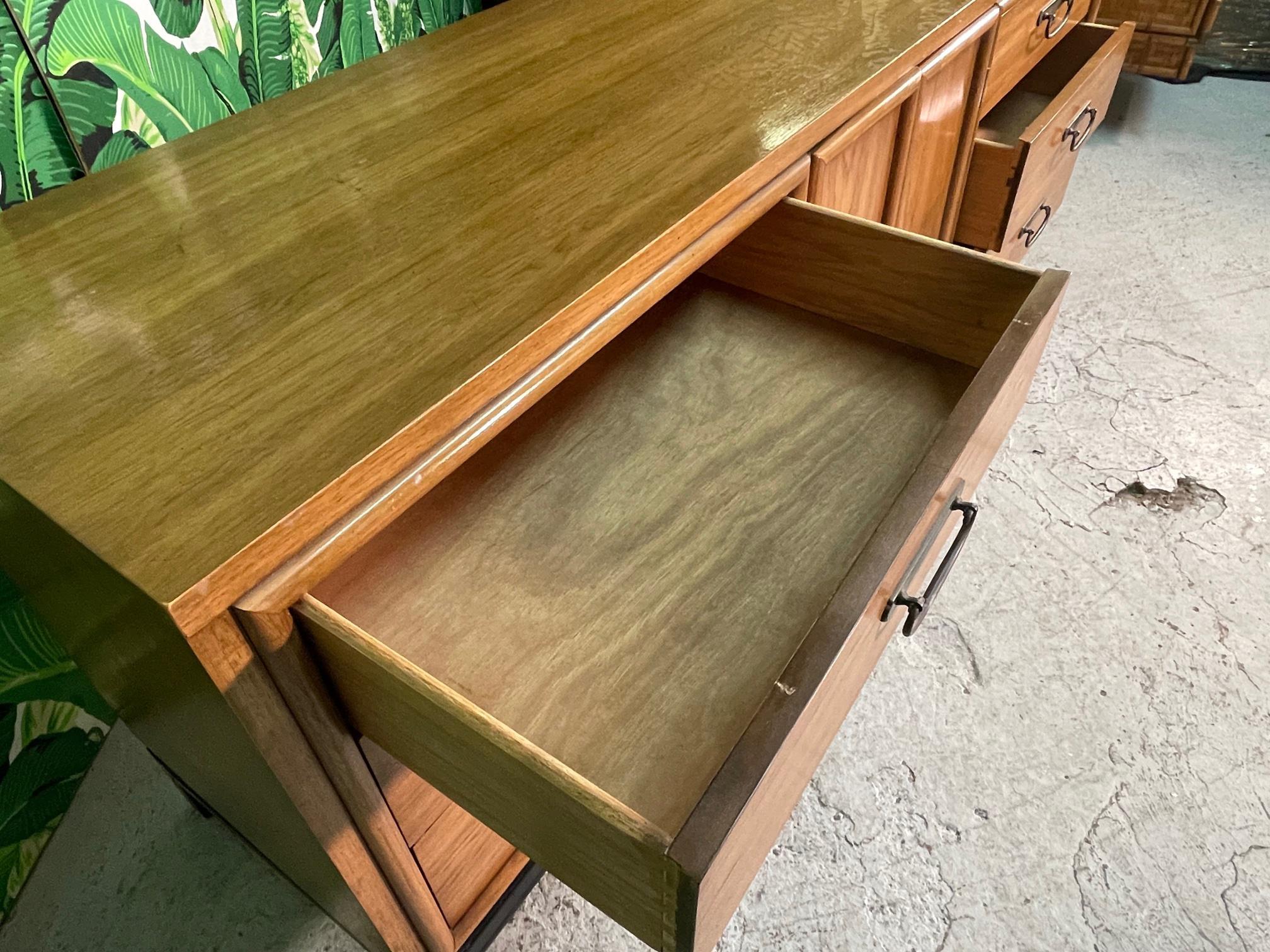Midcentury Two Toned Legged Dresser or Sideboard 3