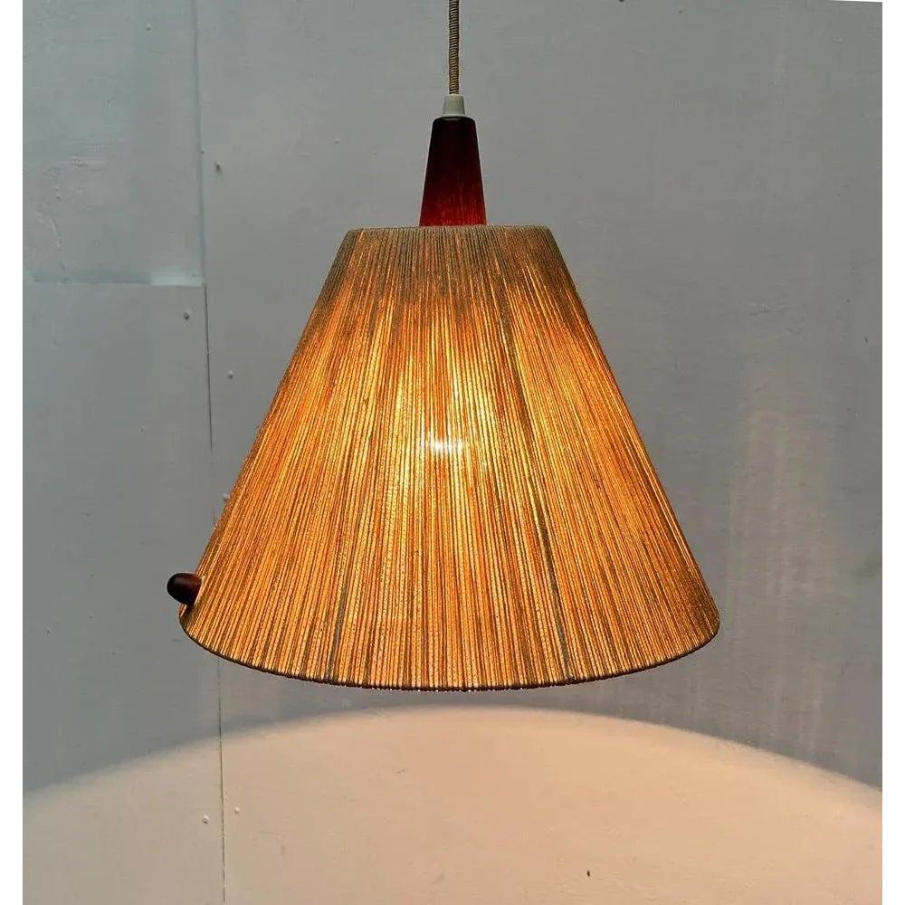 Mid-Century Type 324 Teak Pendant Lamp from Temde, 1960s For Sale 7