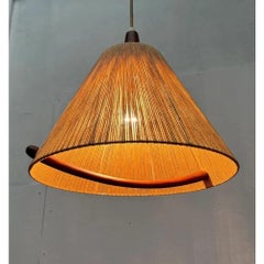 Mid-Century Type 324 Teak Pendant Lamp from Temde, 1960s