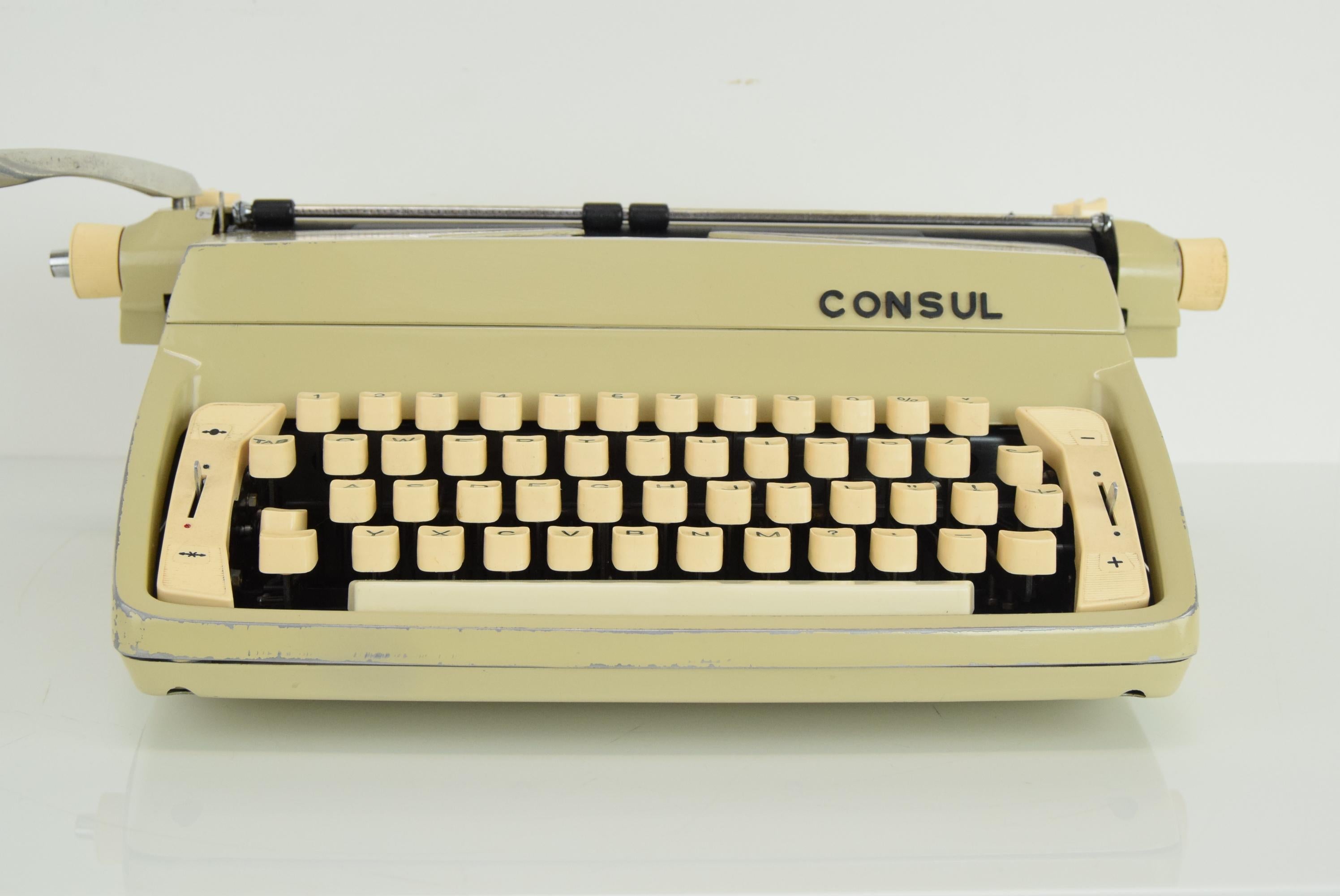 Czech Midcentury Typewriter/Consul, Type 222.2, 1970s For Sale