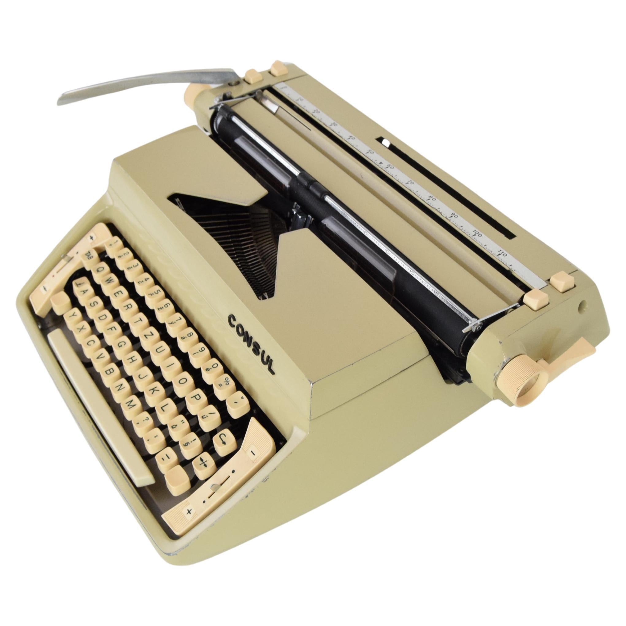 Máquina de escribir/consola de mediados de siglo, tipo 222.2, años 70
