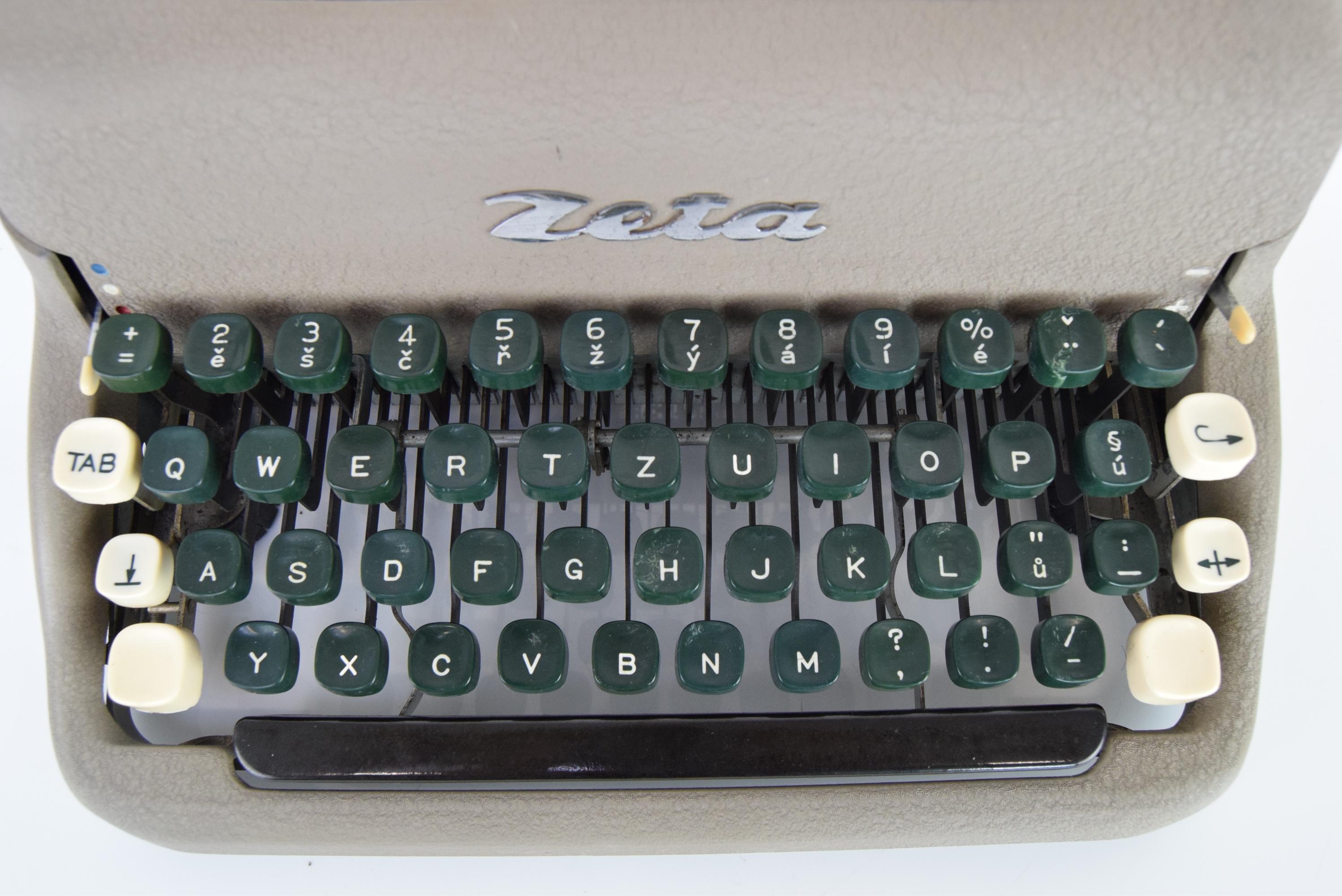 Schreibmaschine / Zeta aus der Jahrhundertmitte, 1950er Jahre.  im Angebot 10