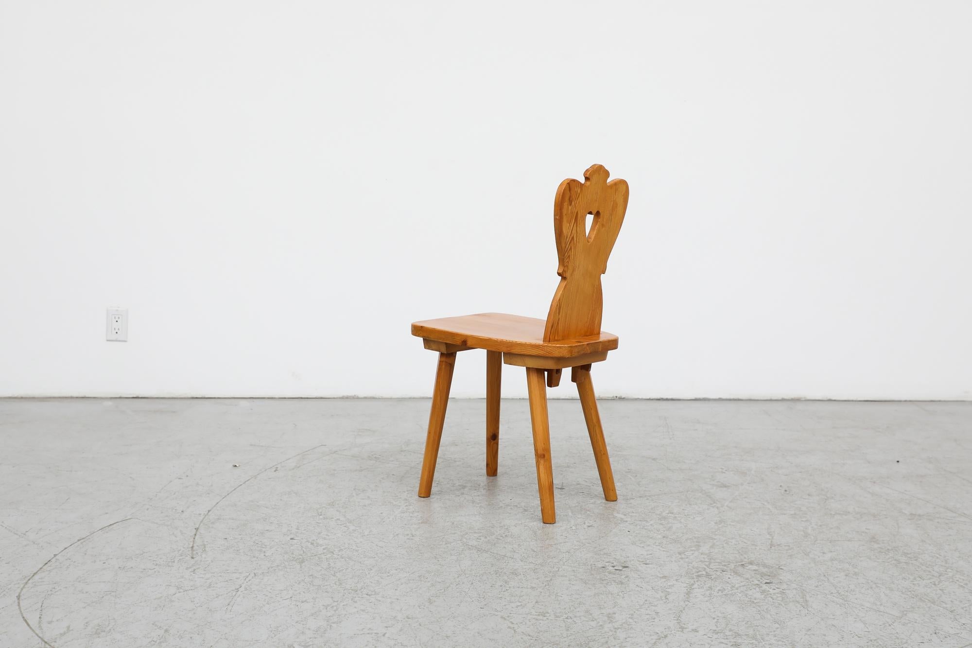 Mid-Century Tyrolean Style Folk Chair In Good Condition In Los Angeles, CA
